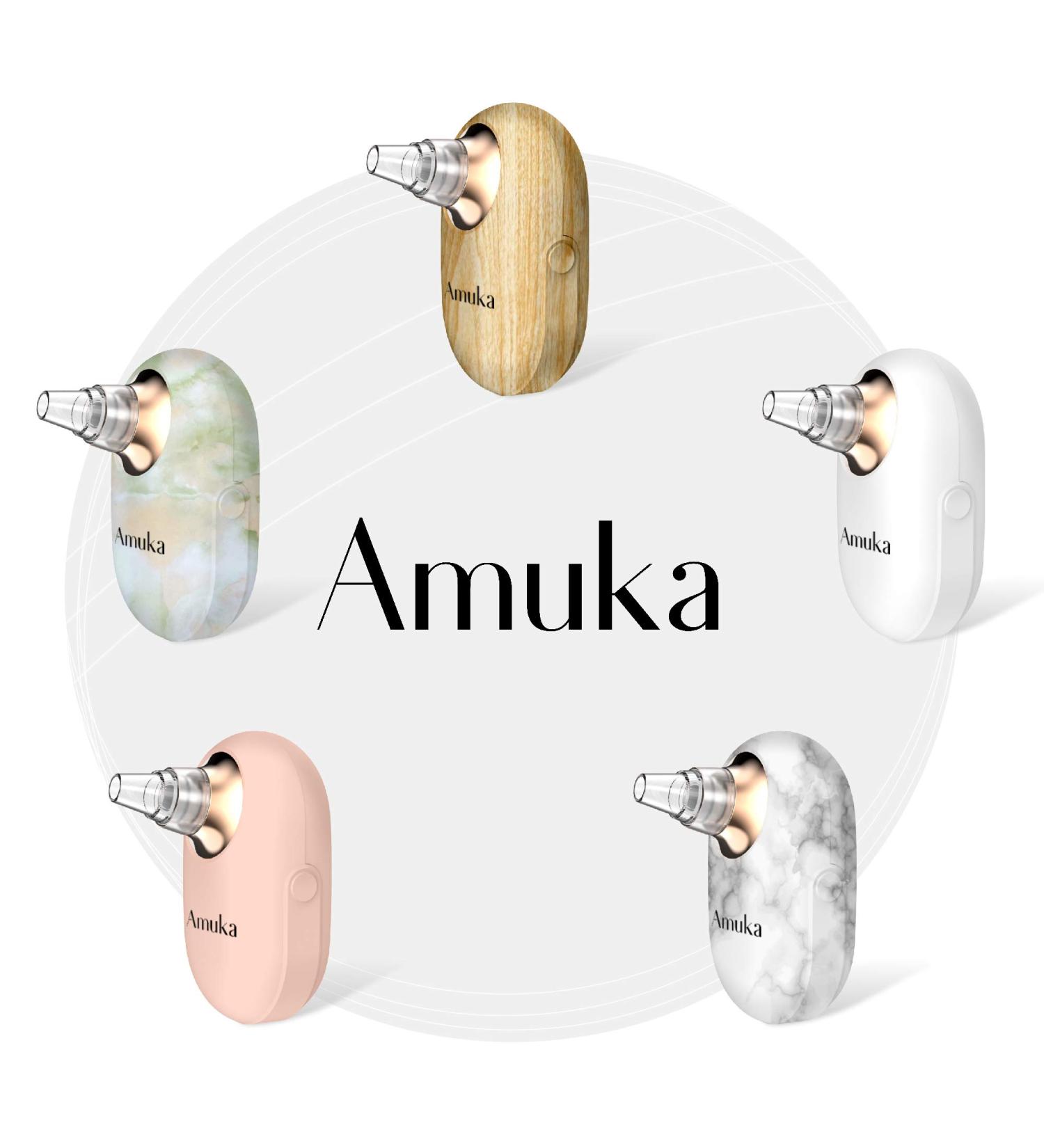 Amuka Blackhead Remover Tool - Exfoliating Crystals with Vacuum Suction for Fresh, Flawless Skin - Rechargeable Extractor - Buy Online on GoSupps.com