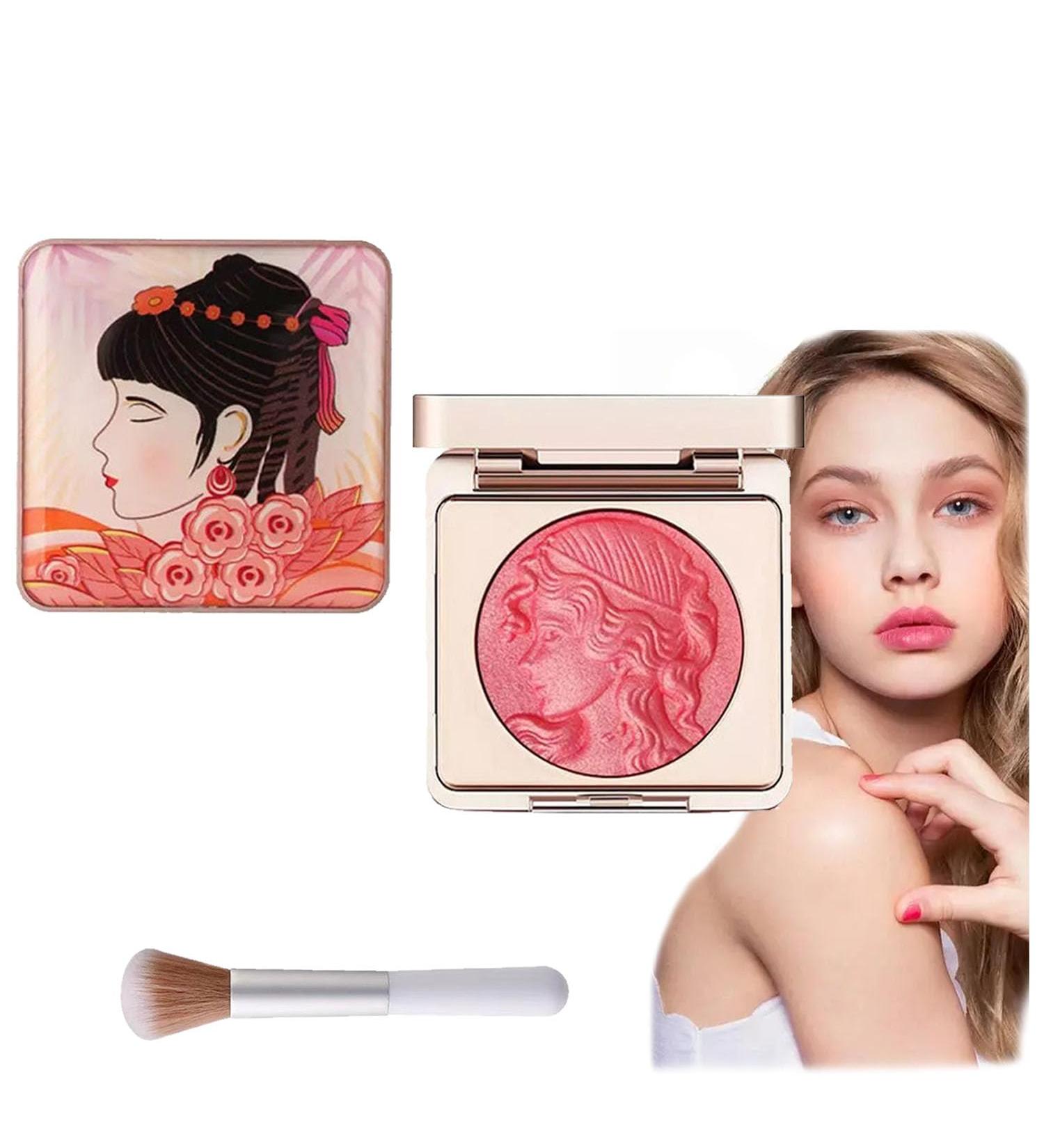 Embossed Girl Blush for Cheeks embossed smooth powder blush palette for cheeks multi-purpose smooth lasting blush palette Matte Face Powder Blush Palette for All Skins (Cherry) - Buy Online on GoSupps.com