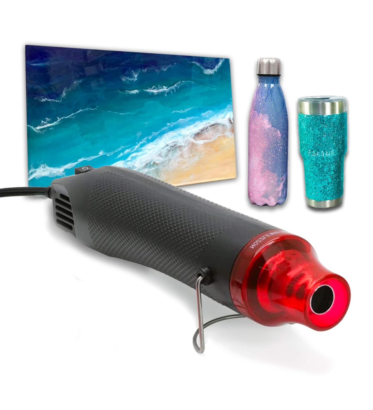 Bubble Removing Tool for Epoxy Resin and Acrylic Art, DIY Glitter Tumblers, Specially-Designed Heat Gun for Making Acrylic Resin Travel Mugs Tumblers to Remove Air Bubbles (Black) - Buy Online on GoSupps.com