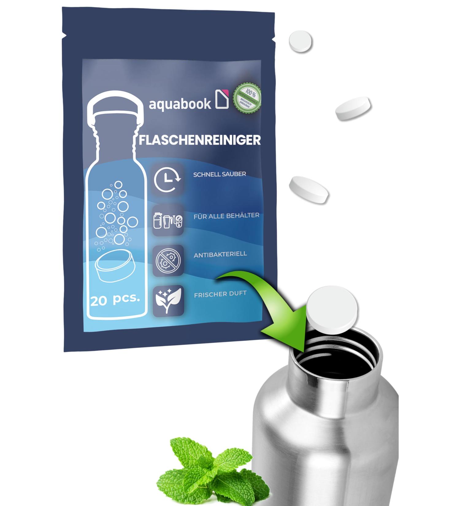 Phosphate-Free Bottle Cleaner Tablets - 20 Pack | Effective Cleaning Tabs for Bottles Drinking Bladders & Thermal Jumpers - Buy Online on GoSupps.com