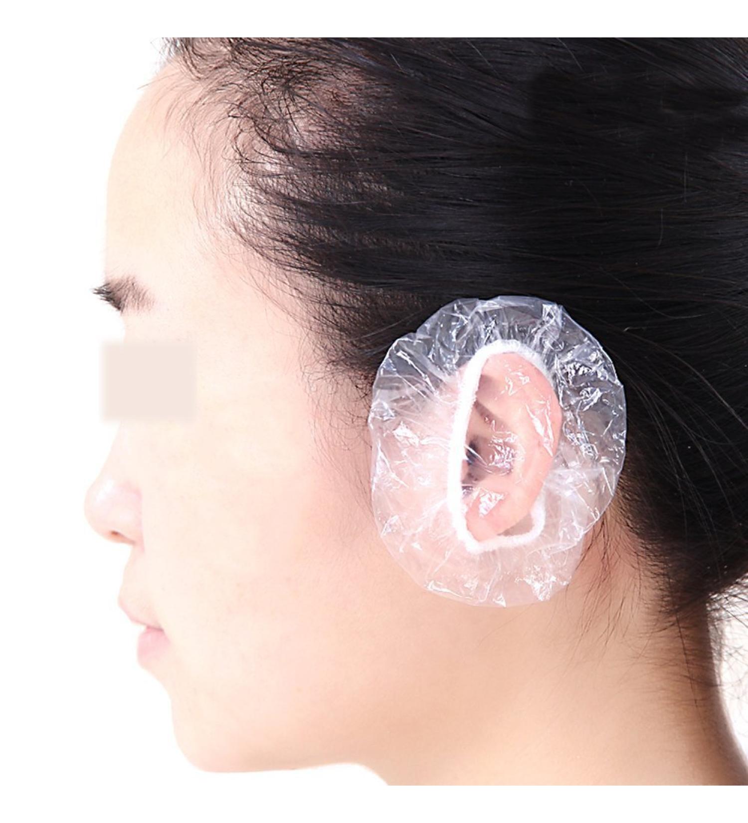 100 Transparent Disposable Ear Protector Covers - Shower Cap Style - Buy Online on GoSupps.com