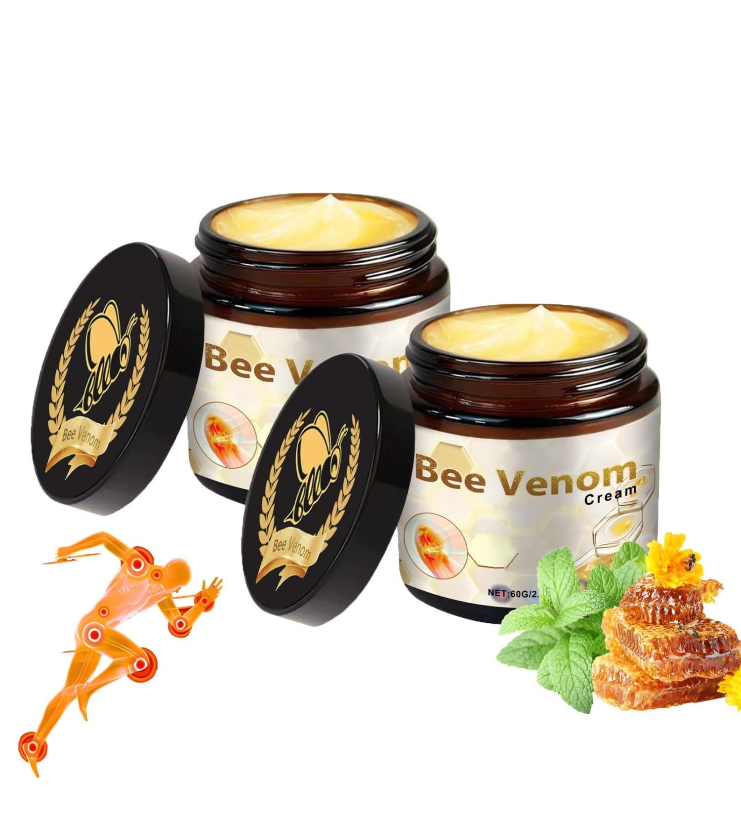 Lot de 2 cr mes de soulagement des joints Bee Venom - Cr me au venin d'abeille - Pour tous les types de peau - Pour le dos les articulations les genoux - Buy Online on GoSupps.com