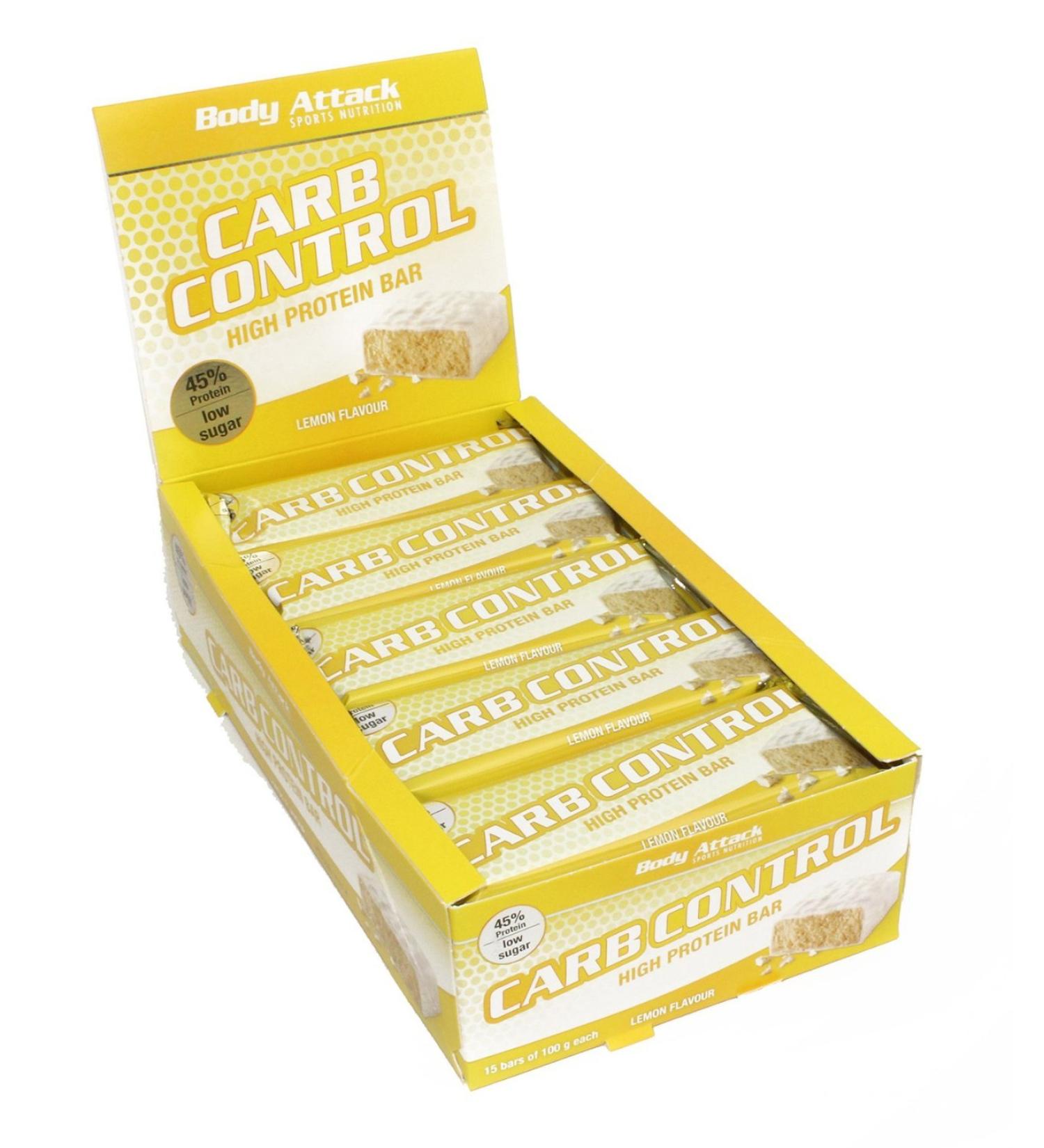 Buy Body Attack Carb Control Protein Bar Lemon 15-Pack | High Protein Snack for Weight Management - Buy Online on GoSupps.com