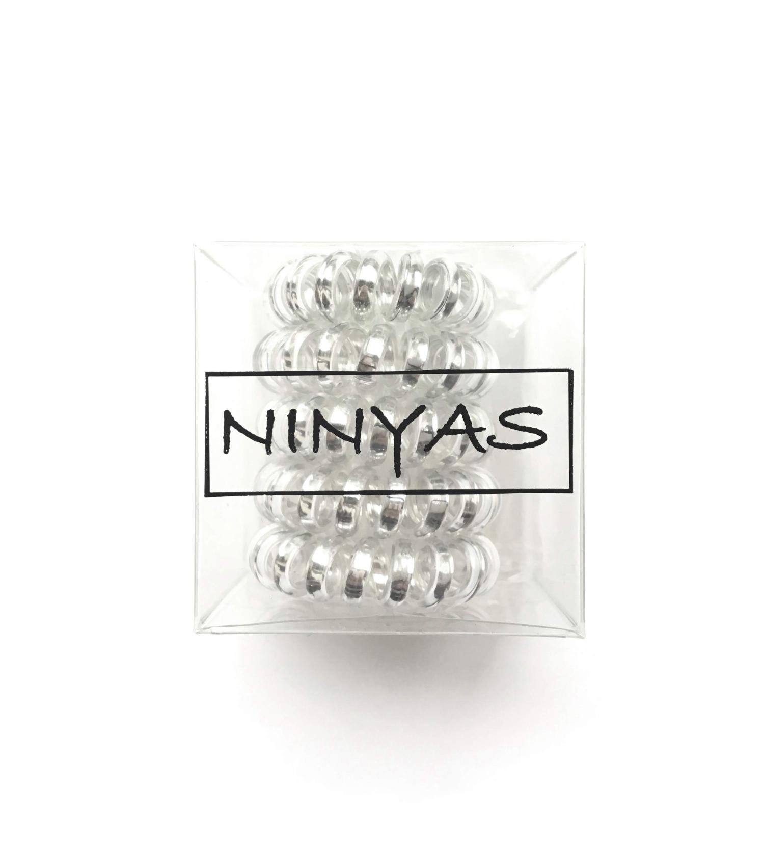 NinYas Spiral Hair Ties - 5pcs Clear | Coil Hair Ties | No Crease Hair Coils - Buy Online on GoSupps.com