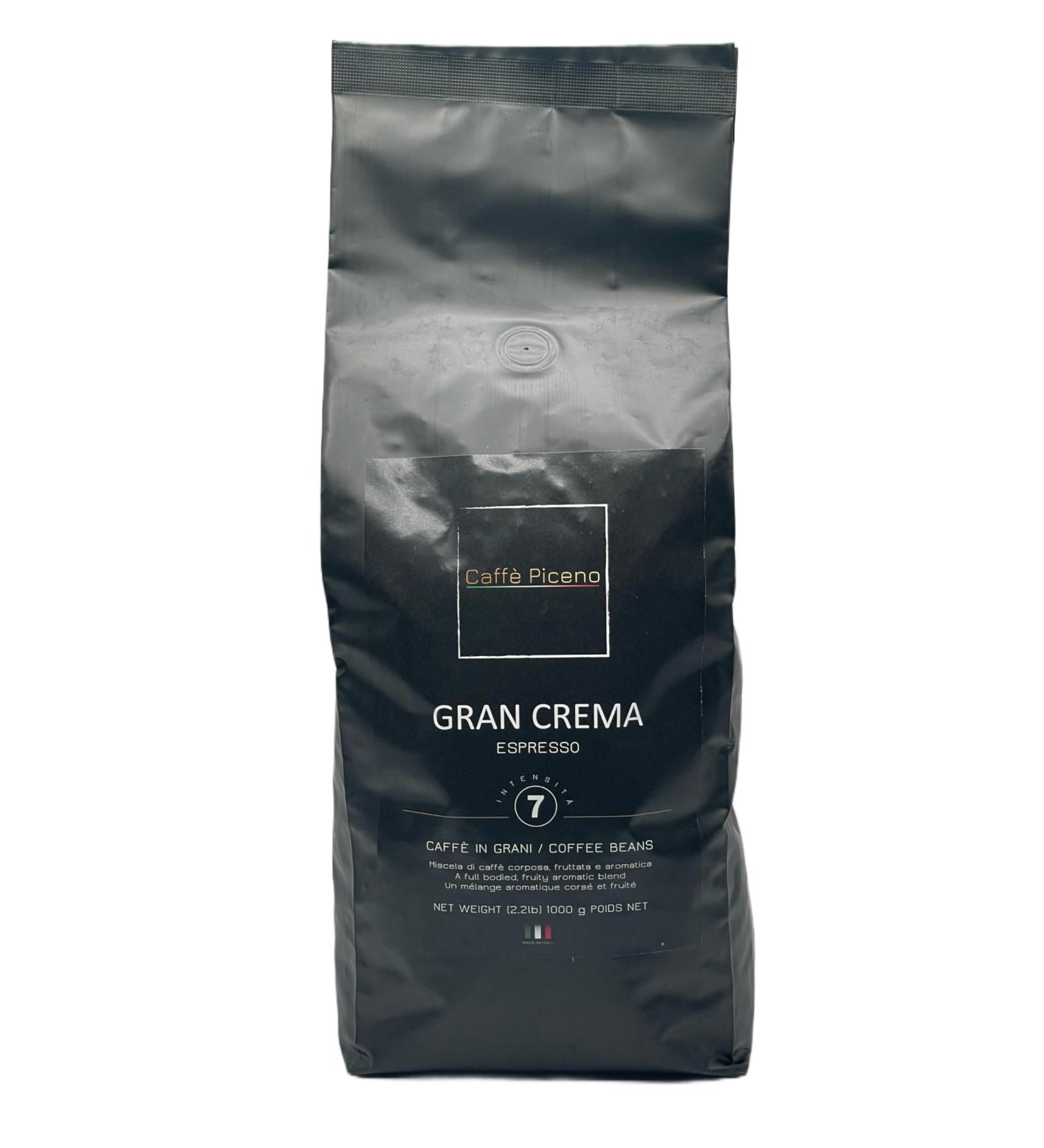 Caff Piceno Gran Crema Whole Bean Espresso 1KG - 2.2 lbs Intensity 7 Made in Italy - Buy Online on GoSupps.com