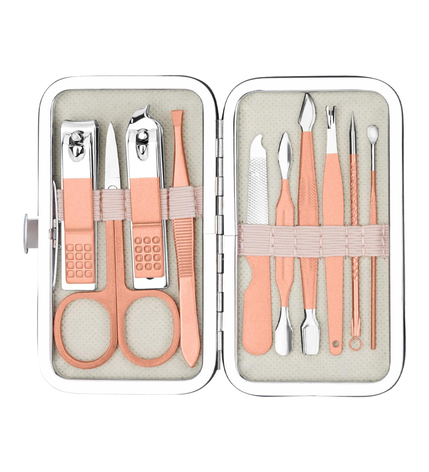 Tuecota 10-in-1 Stainless Steel Nail Clipper Set for Men and Women - Professional Manicure Pedicure Kit - Buy Online on GoSupps.com