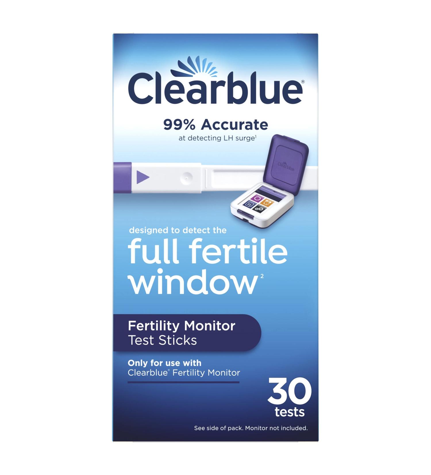 Clearblue Fertility Monitor Test Sticks - 30 Count for Fertility Testing - Buy Online on GoSupps.com
