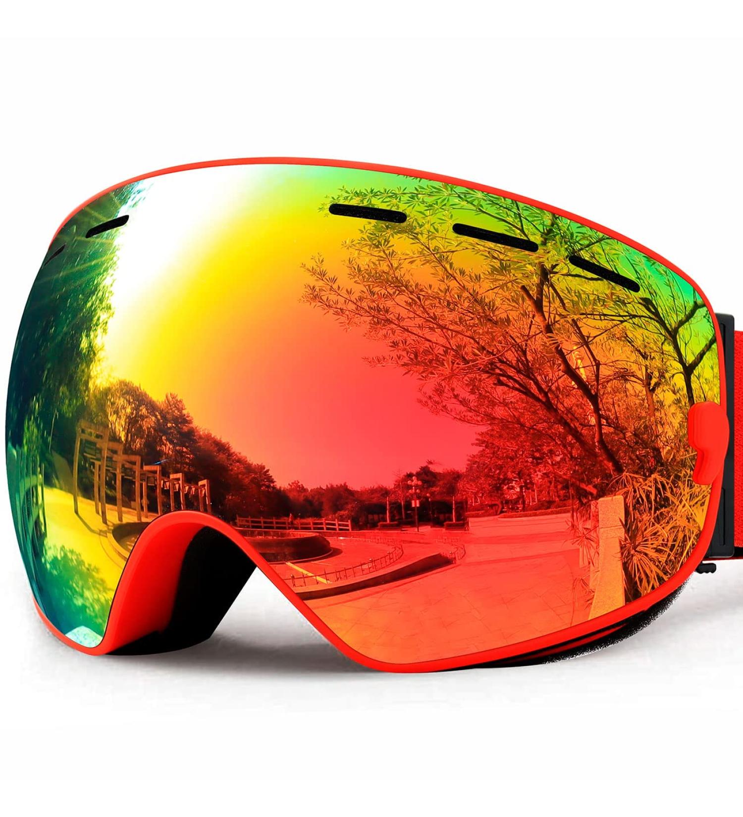 Shop Sposune OTG Ski Goggles - Anti-Fog Spherical Dual Lens UV400 Protection for Men & Youth Snowboard & Snowmobile Eyewear - Buy Online on GoSupps.com