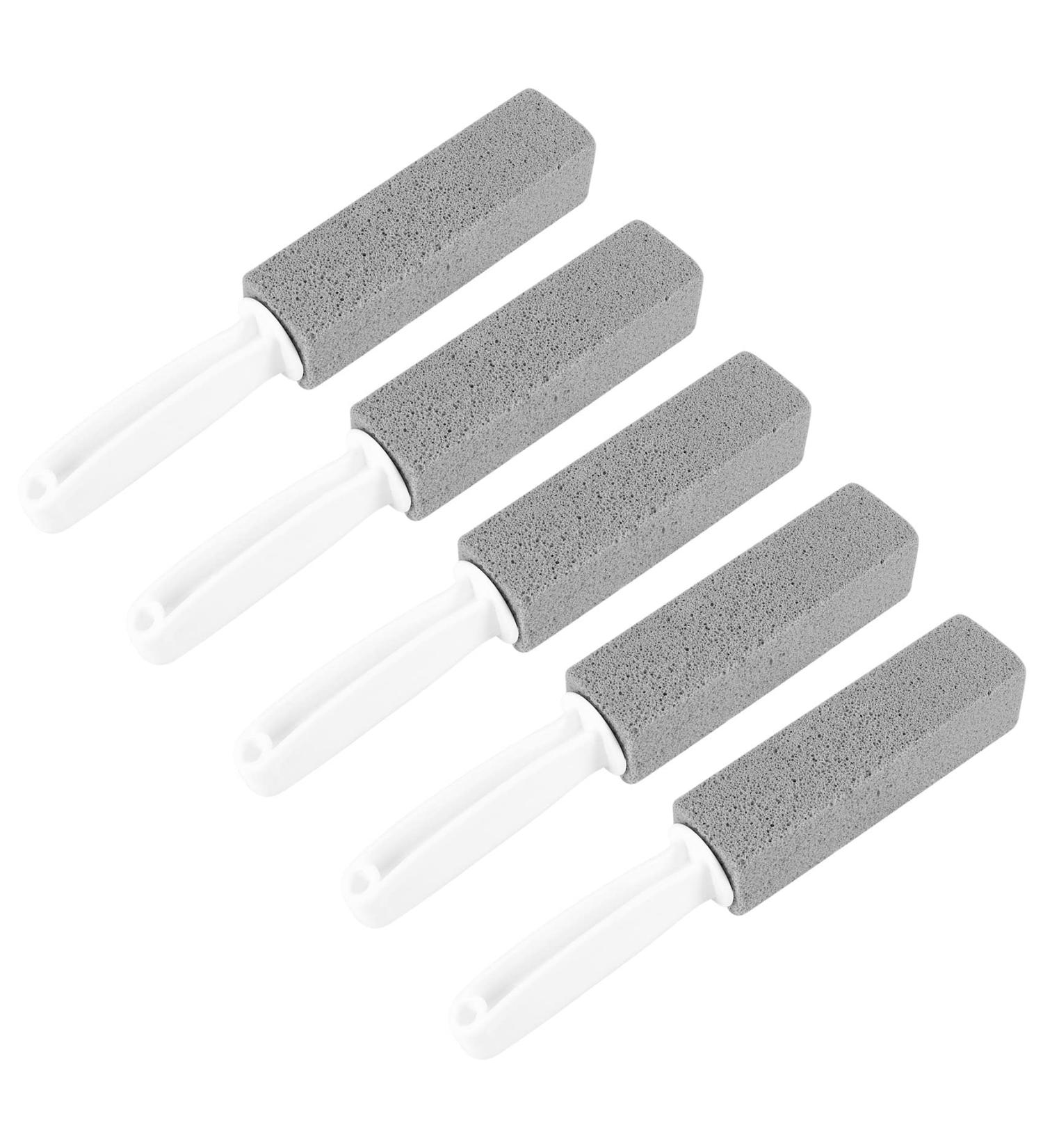 Retasica 5Pcs Pumice Cleaning Stone with Handle Toilet Bowl Cleaning Brush Cleaner Hard Water Ring Remover - Buy Online on GoSupps.com