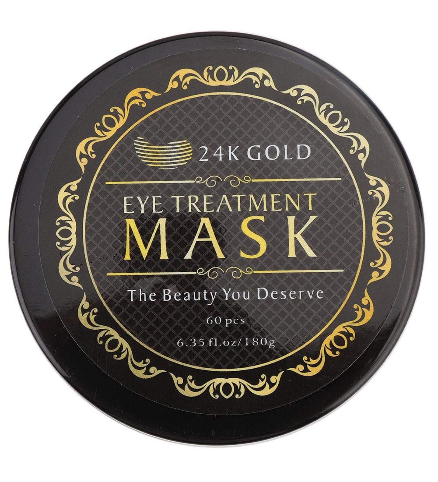 24K Gold Collagen Eye Masks - 60pcs Anti-Aging Eye Patch & Warm Air Brush for Short Hair - Reduce Swelling & Revitalize Skin - Buy Online on GoSupps.com