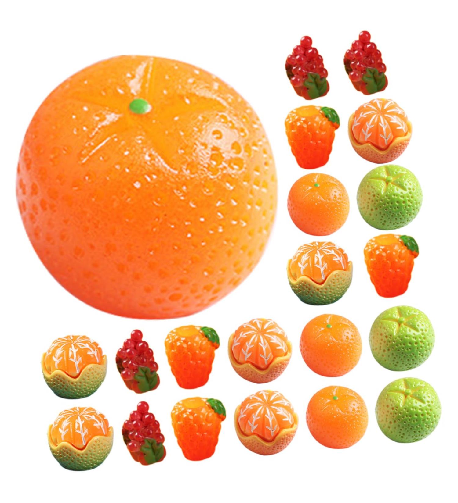 CORHAD 24pcs Artificial Fruit Doll Fruits Lemon Slice Model Fruits Cake Topper Realistic Grape Props Lifelike Grape Props Hairclips Photo Frames Ornaments Material Phone Case Resin Child - Buy Online on GoSupps.com