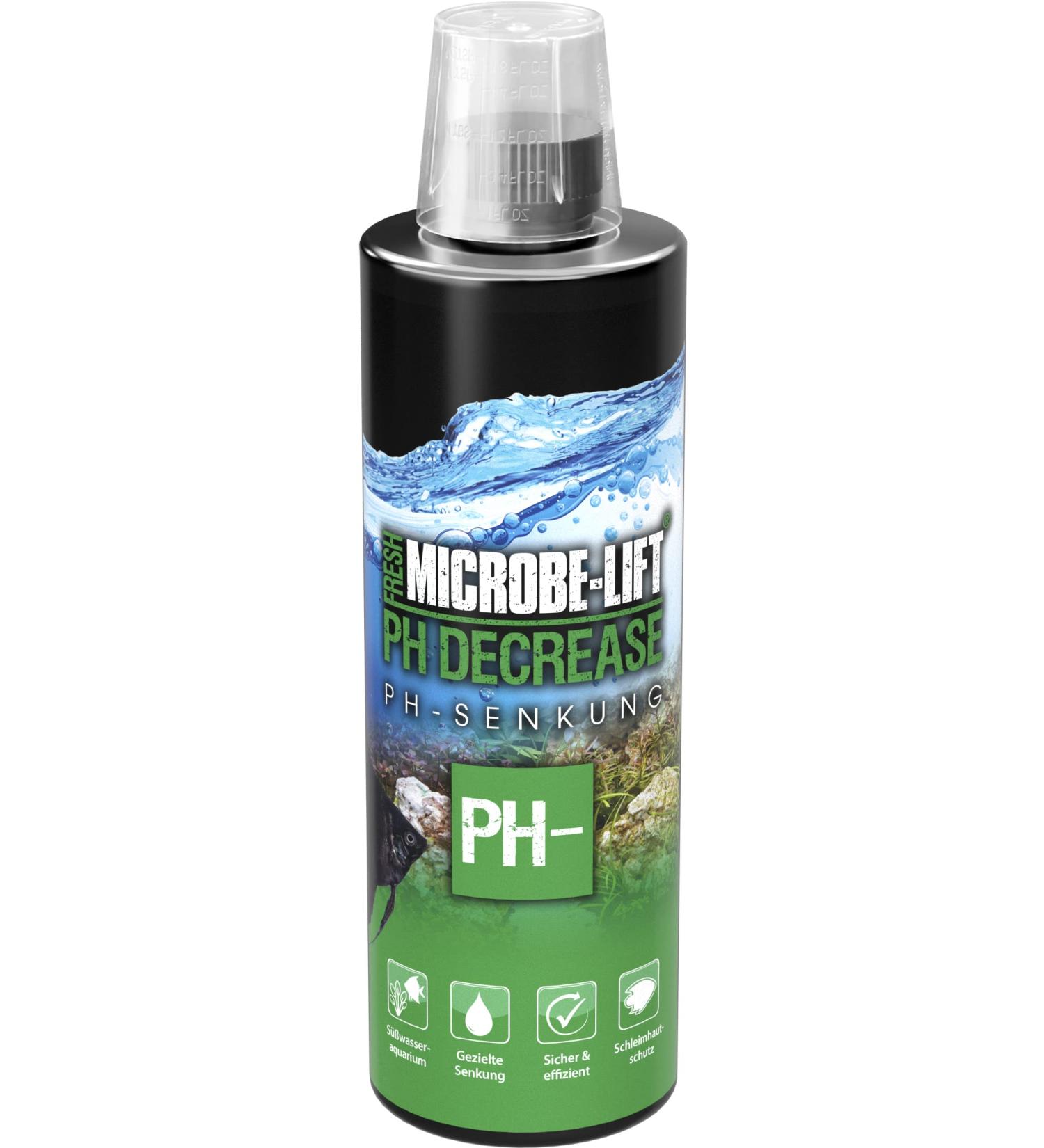 Microbe-Lift pH Decrease 473ml - Fast & Safe Freshwater Aquarium pH Reduction with Electrolytes - Black 16oz - Buy Online on GoSupps.com