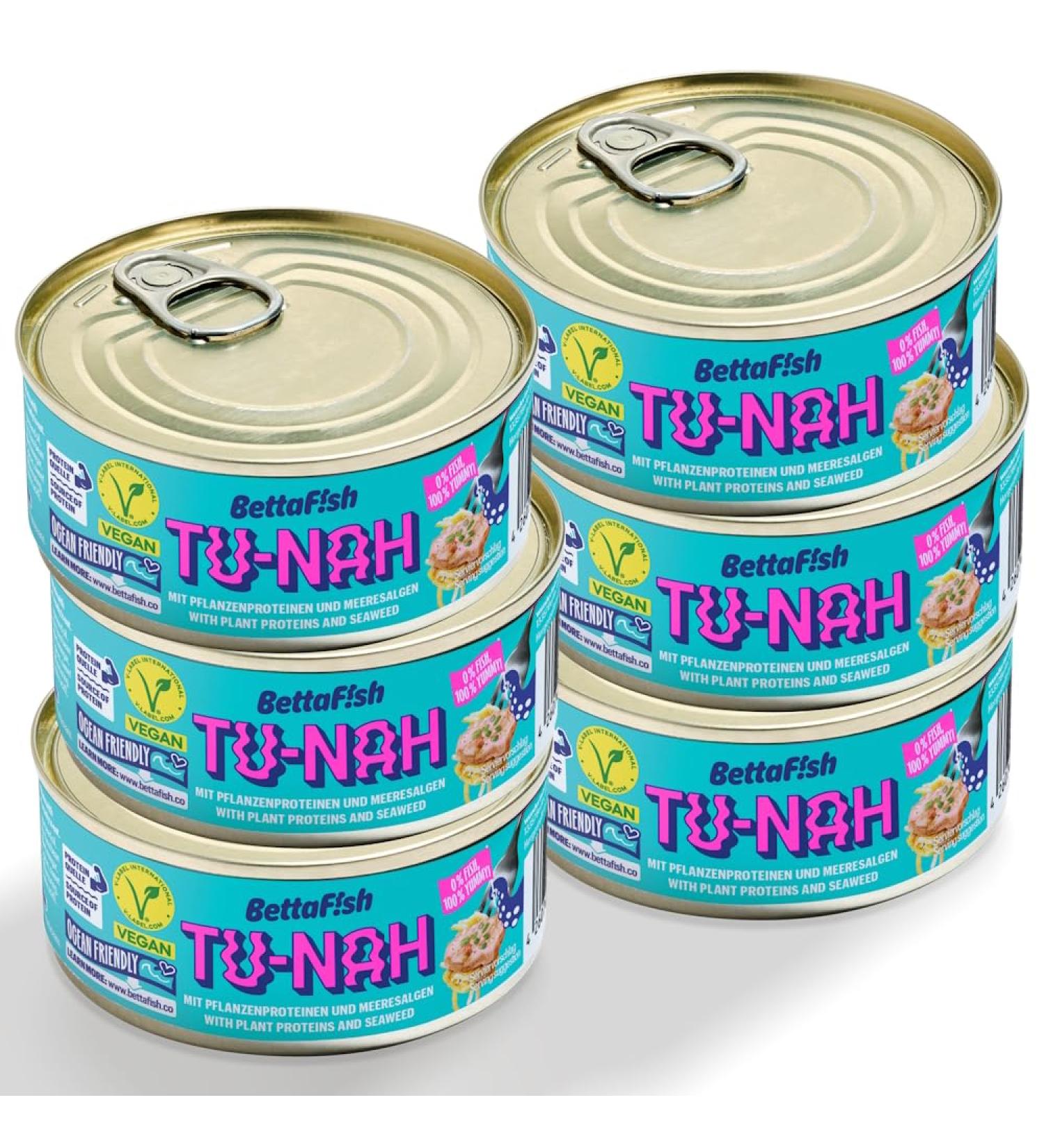 TU-NAH Multipack BettaF!sh canned tuna substitute 6 x 140g - Buy Online on GoSupps.com