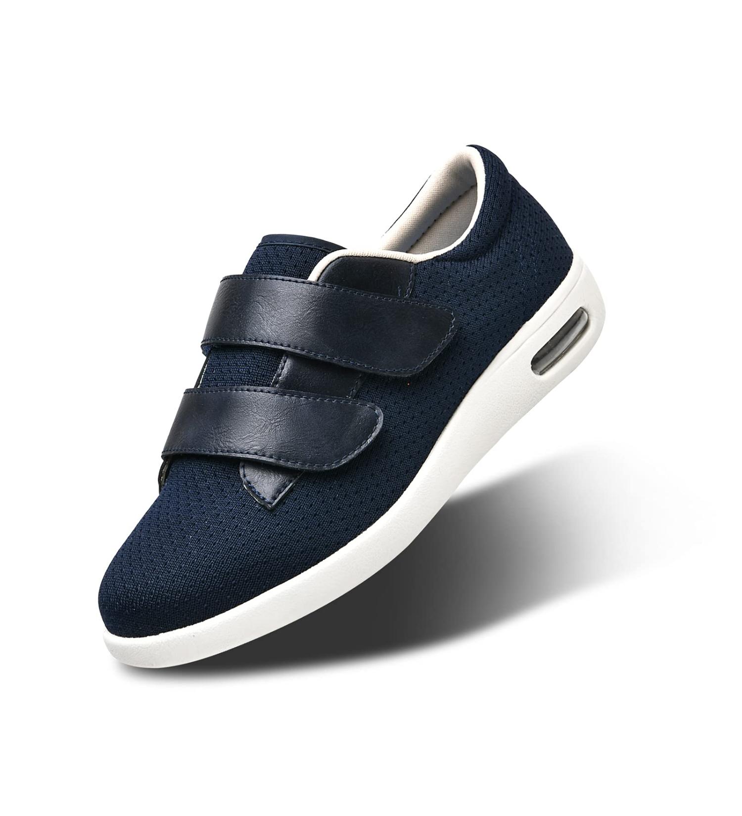 Secret Slippers Women's Diabetic Shoes | Wide Width Adjustable Walking Sneakers 9.5W Navy Blue - Buy Online on GoSupps.com