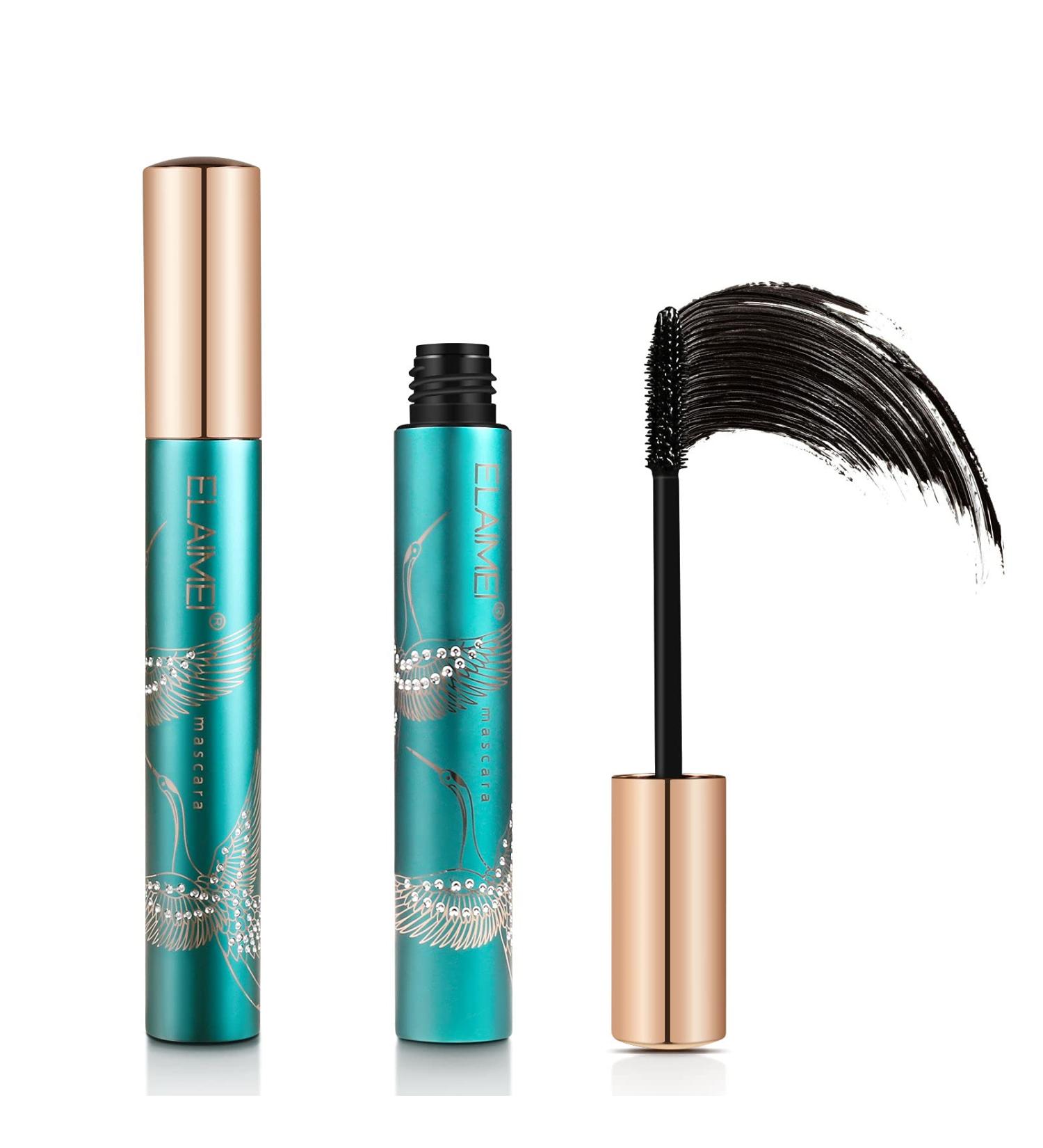 Waterproof Mascara 4D Silk Fiber Lash Mascara Volumizing Mascara Buildable Lengthening Mascara Defining Curling Multiplying Lasting All Day Black (red-crowned crane) - Buy Online on GoSupps.com