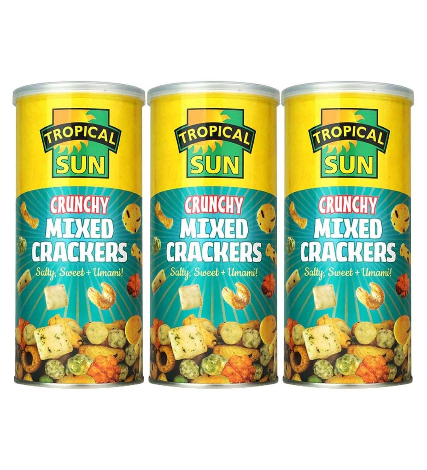 Tropical Sun 3 x 150g Salty Sweet Umami Mixed Crackers With Welari Thank You Card Rice Green Peas Seaweed Spicy Hot Chilli Snack Treat (450g) (3pack) - Buy Online on GoSupps.com