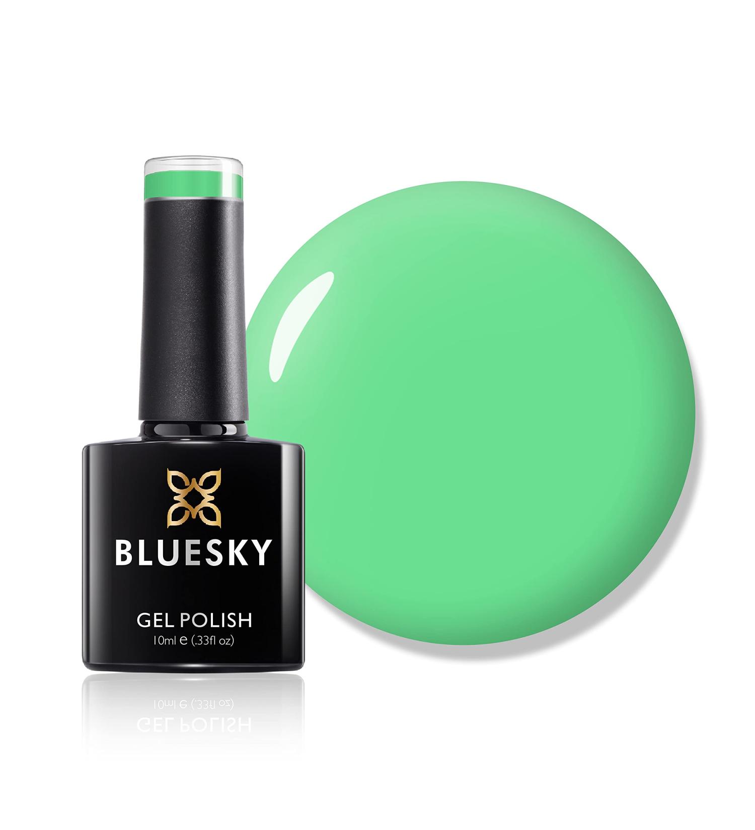 Bluesky Gel Nail Polish Aqua Marine A084 Bright Green Spring Green Long Lasting Chip Resistant 10 ml (Requires Curing Under UV LED Lamp) - Buy Online on GoSupps.com