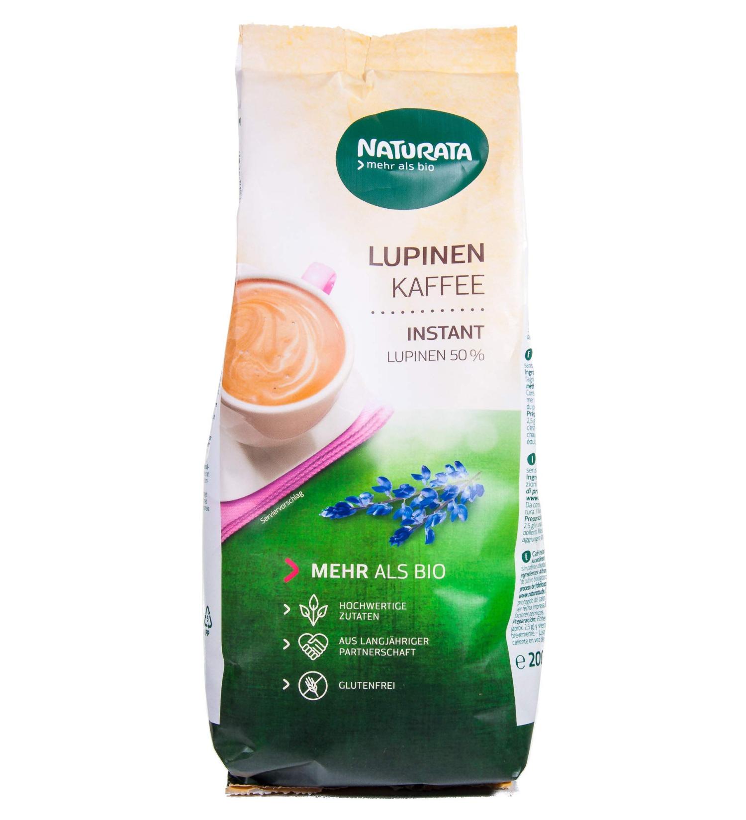Naturata Organic Lupin Coffee Instant - 200g Refill Bag | Buy Online for International Shipping - Buy Online on GoSupps.com