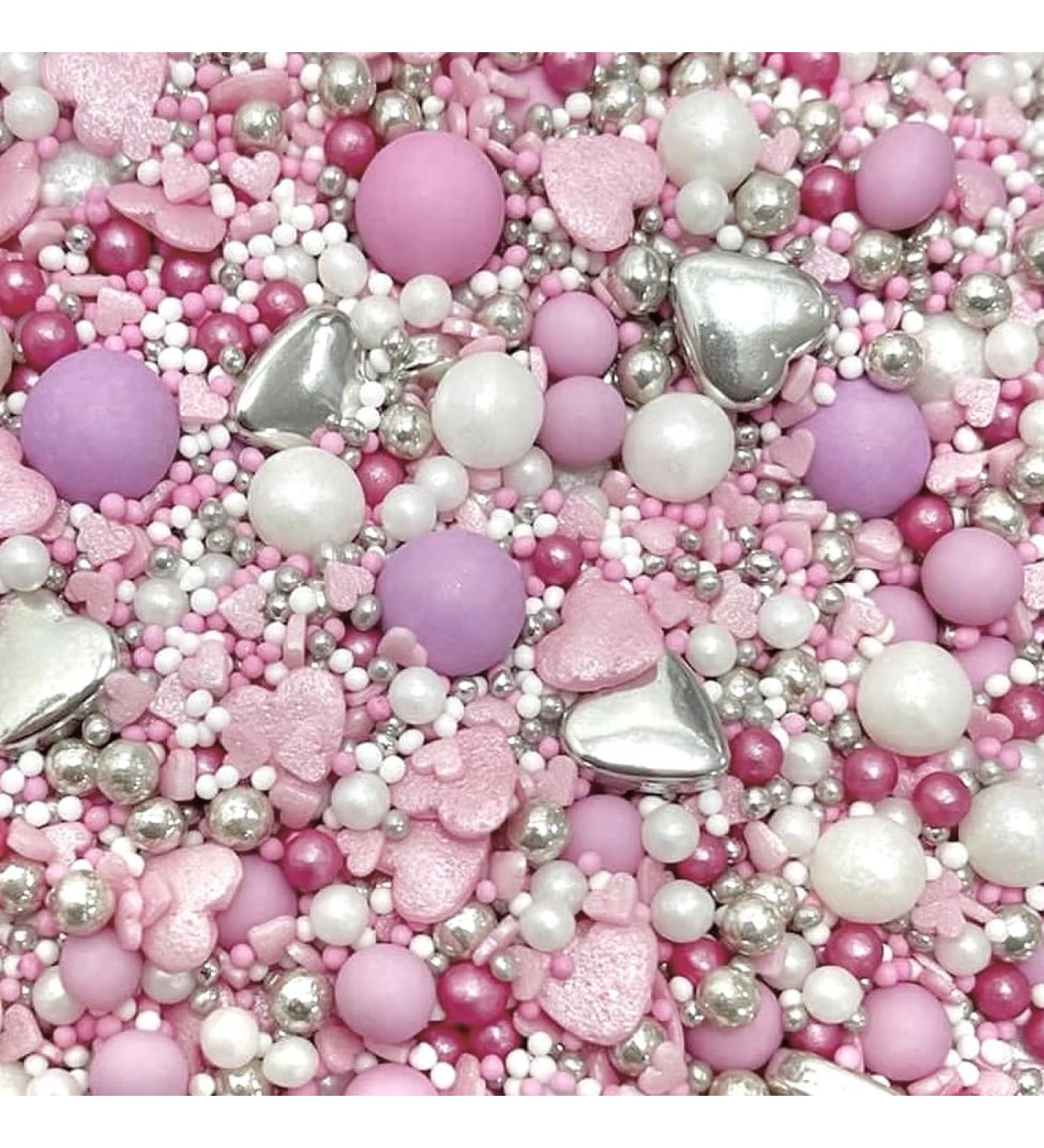 mothers day sprinkles pink lilac silver hearts white pastel purple cupcake cookies cake topper pearls chocolate balls 100s 1000s wedding engagement hen party love anniversary decoration GALENTINES - Buy Online on GoSupps.com