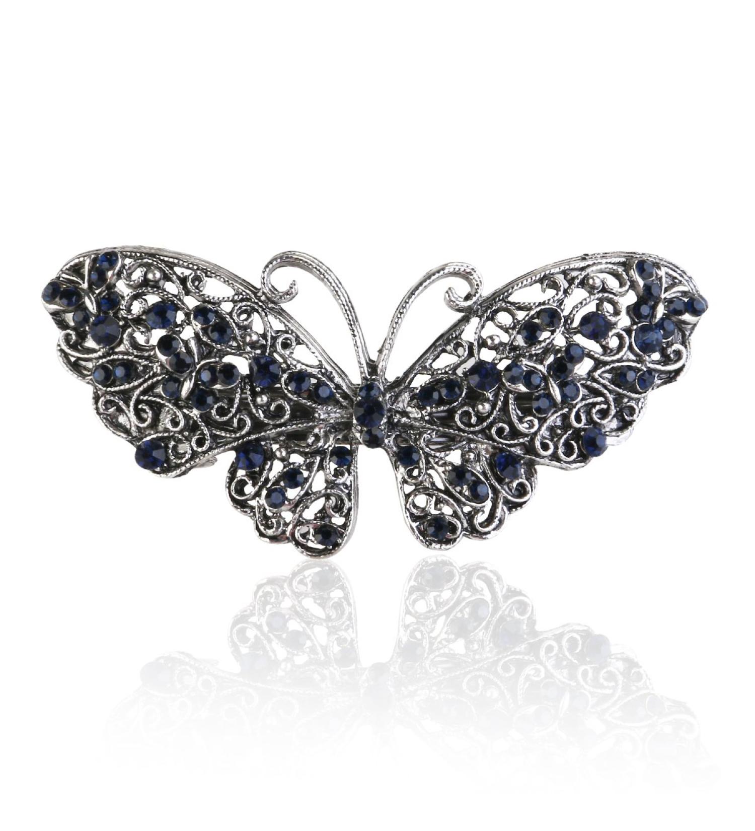 Buy ROSENICE Rhinestone Butterfly Hair Clip | Elegant Hair Accessory for Women | International Shipping Available - Buy Online on GoSupps.com