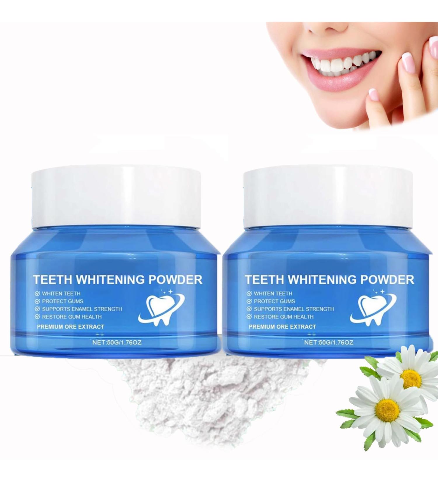 Teeth Whitening Powder Natural Teeth Whitening Powder Teeth Cleaning Powder Mint Teeth Whitening Teeth Beauty Powder Deep Cleans (2) - Buy Online on GoSupps.com