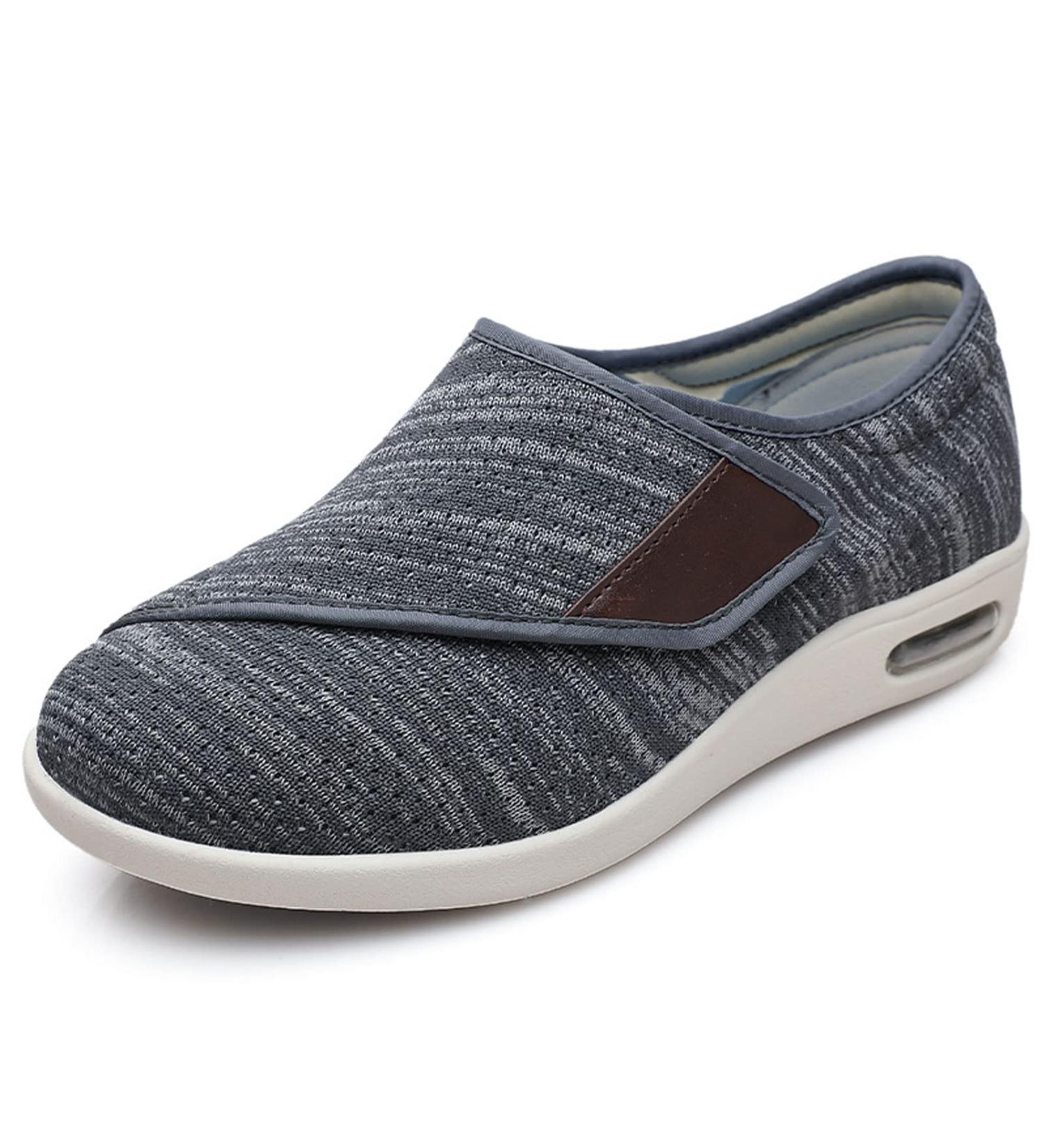 KXSM Unisex Diabetic Shoes Memory Foam | Adjustable Toe Swollen Feet Slippers | Dark Gray | Size 39EUR - Buy Online on GoSupps.com