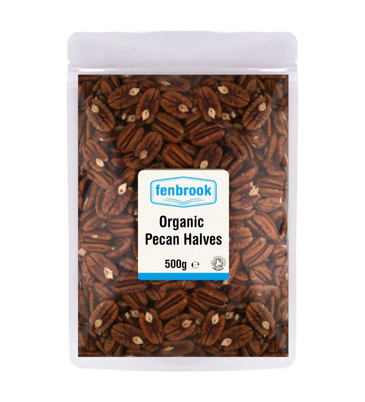 Organic Pecan Halves 500g | Certified Organic by Fenbrook Organic - Buy Online on GoSupps.com