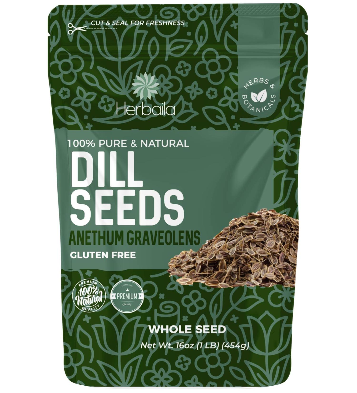 Dill Seed 1lb - Whole Spice for Pickling and Canning, Non-GMO - 16oz - Buy Online on GoSupps.com