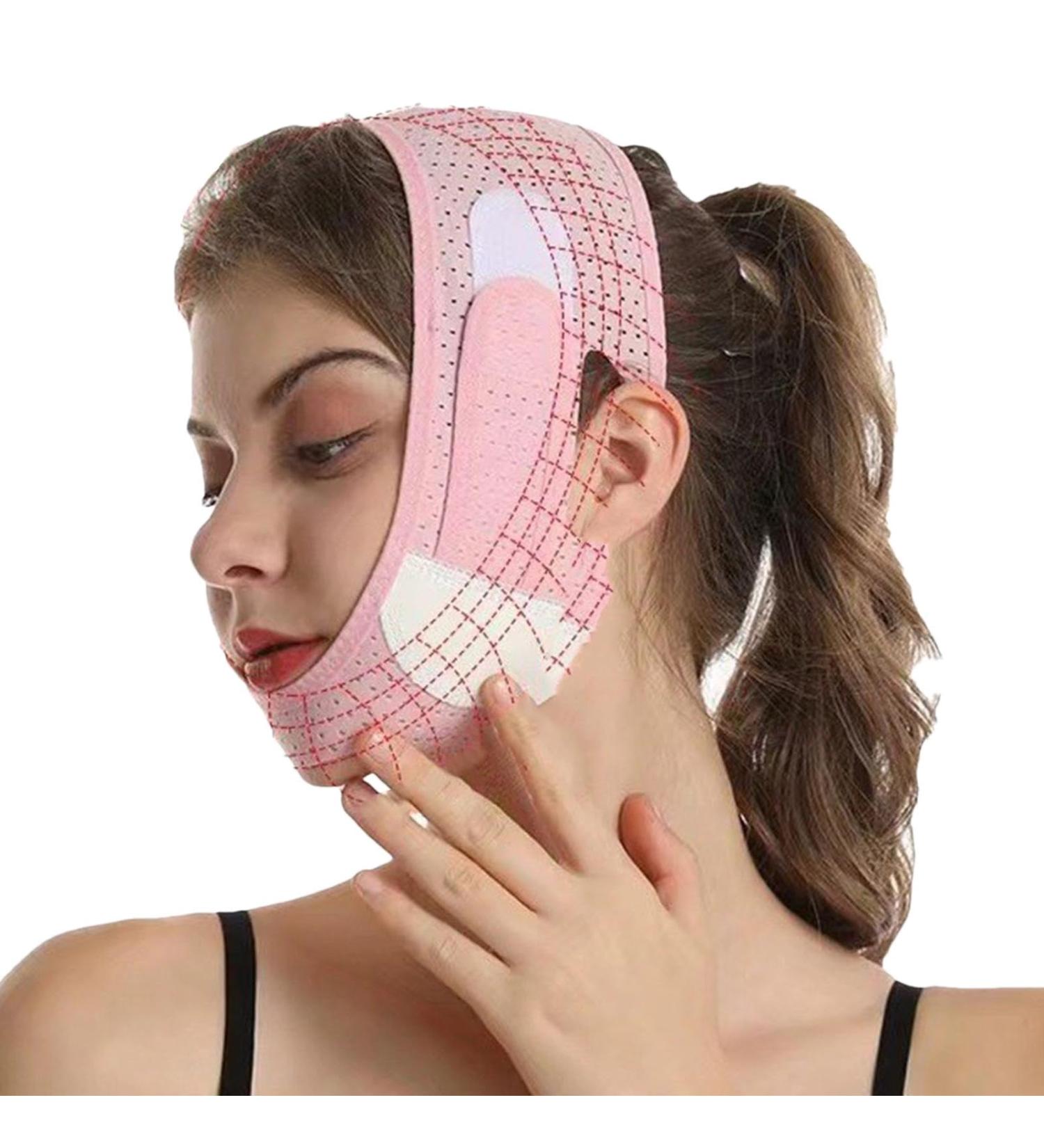 Double Chin Reducer Double Chin Reducer Eliminator Face Lifting Belt Chin Strap V Lines Lifting Belt Reusable Double Chin Reducer Eliminator For Women Men - Buy Online on GoSupps.com