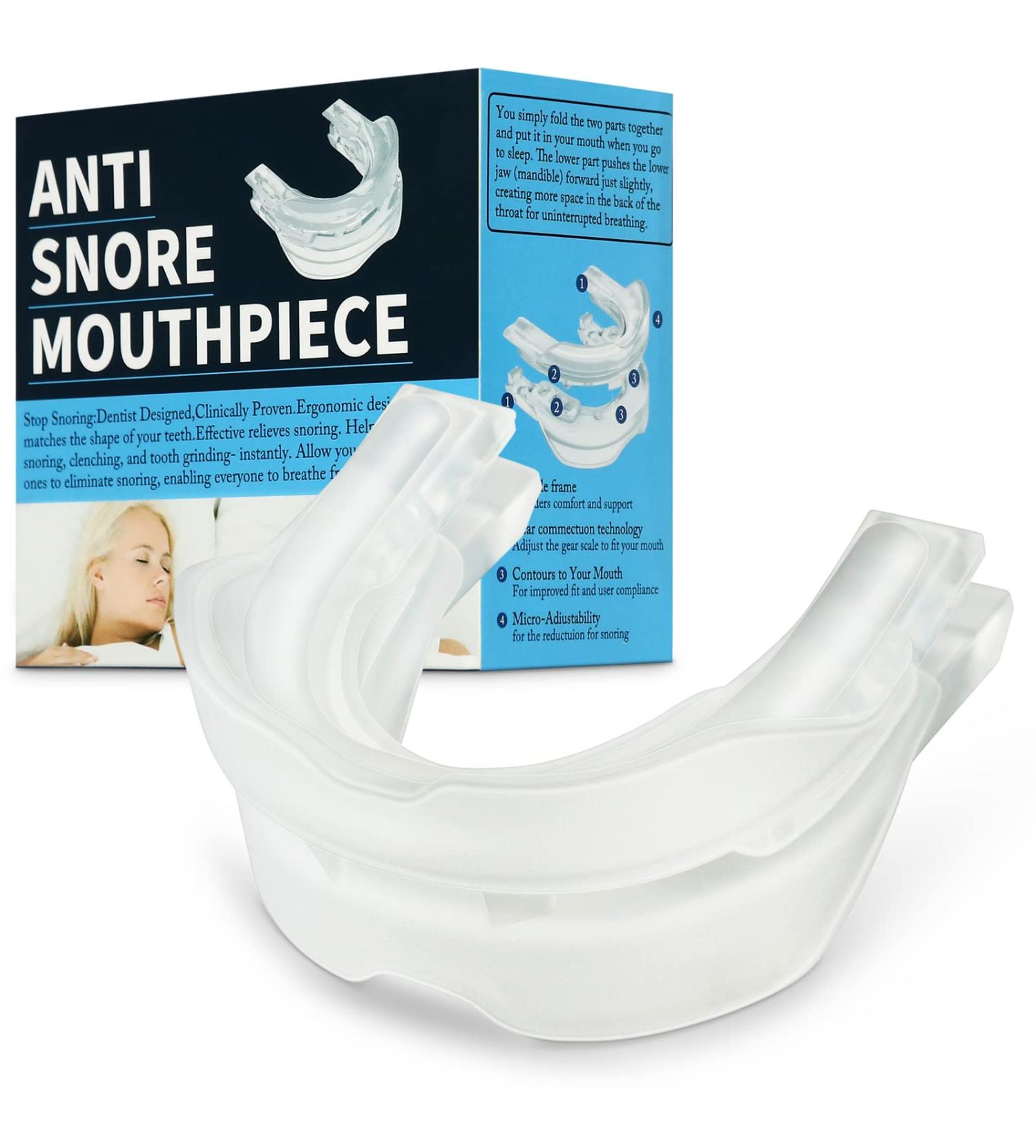 Anti Snoring Mouthpiece - Comfortable & Adjustable Snoring Solution - Buy Online on GoSupps.com