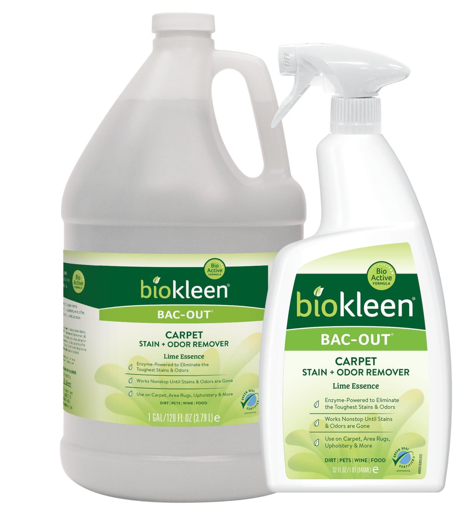 Biokleen Bac-Out Stain Remover - Eco-Friendly Enzymatic Cleaner for Carpet & Clothes - 32 oz & Gallon Refill - Best for Pet Stains Diapers Wine & More - Buy Online on GoSupps.com