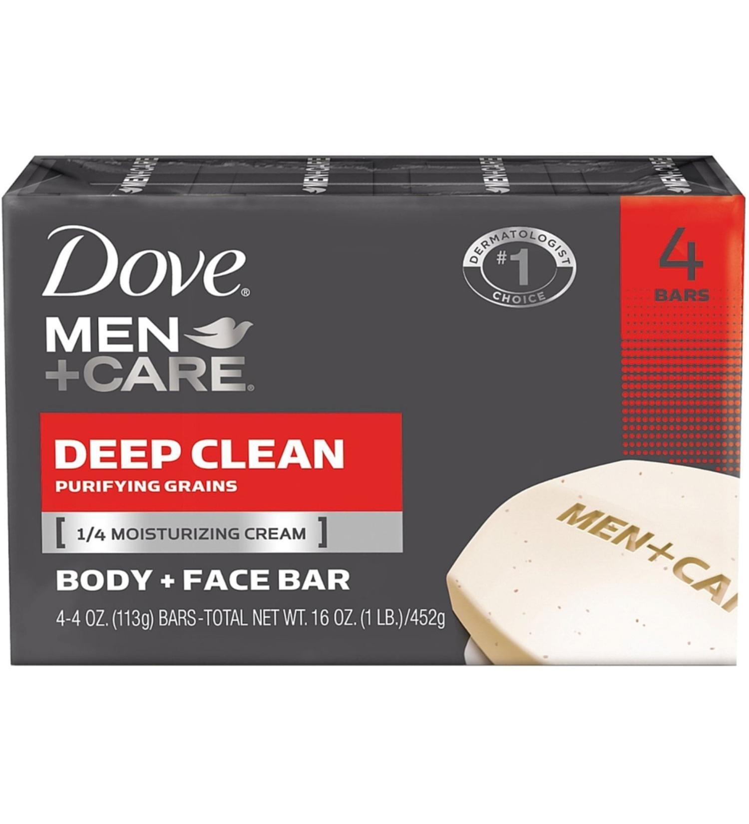 Dove Men +Care Body and Face Bar - Deep Clean - 4.25 oz - 4 ct - 2 pk