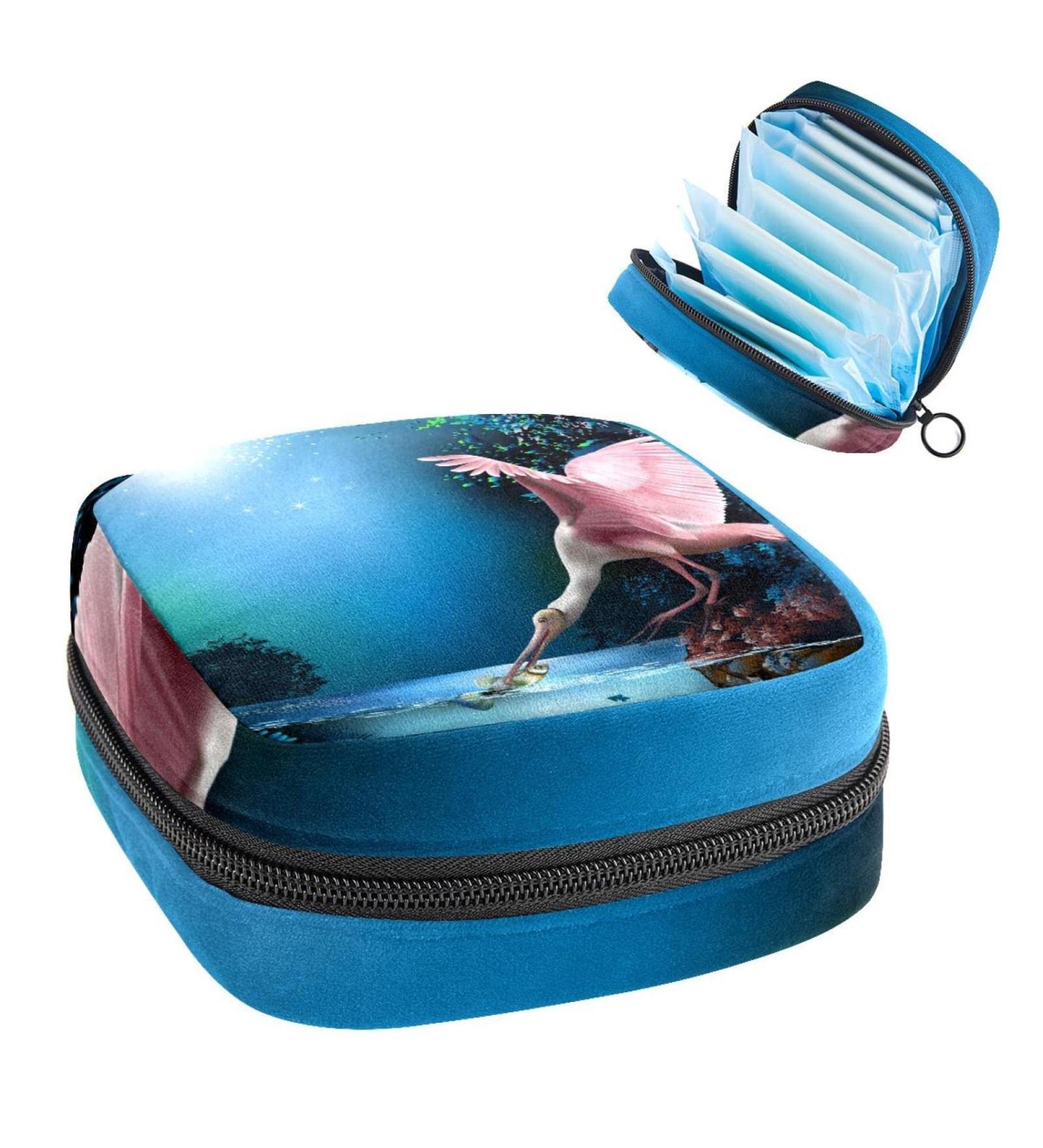GIAPB Flamingo Bird Period Bag - Travel Makeup & Sanitary Napkin Storage Pouch - Buy Online on GoSupps.com
