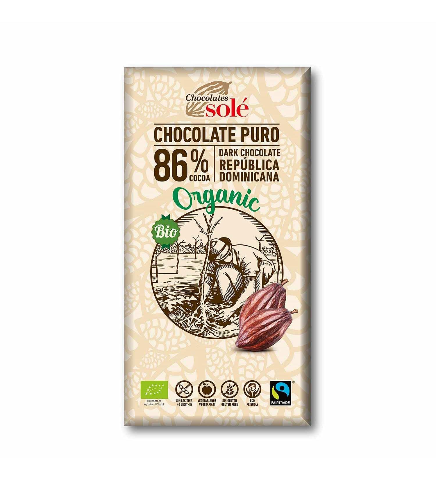 CHOCOLATES SOLE Dark chocolate 86 Eco CHOCOLATES SOLE