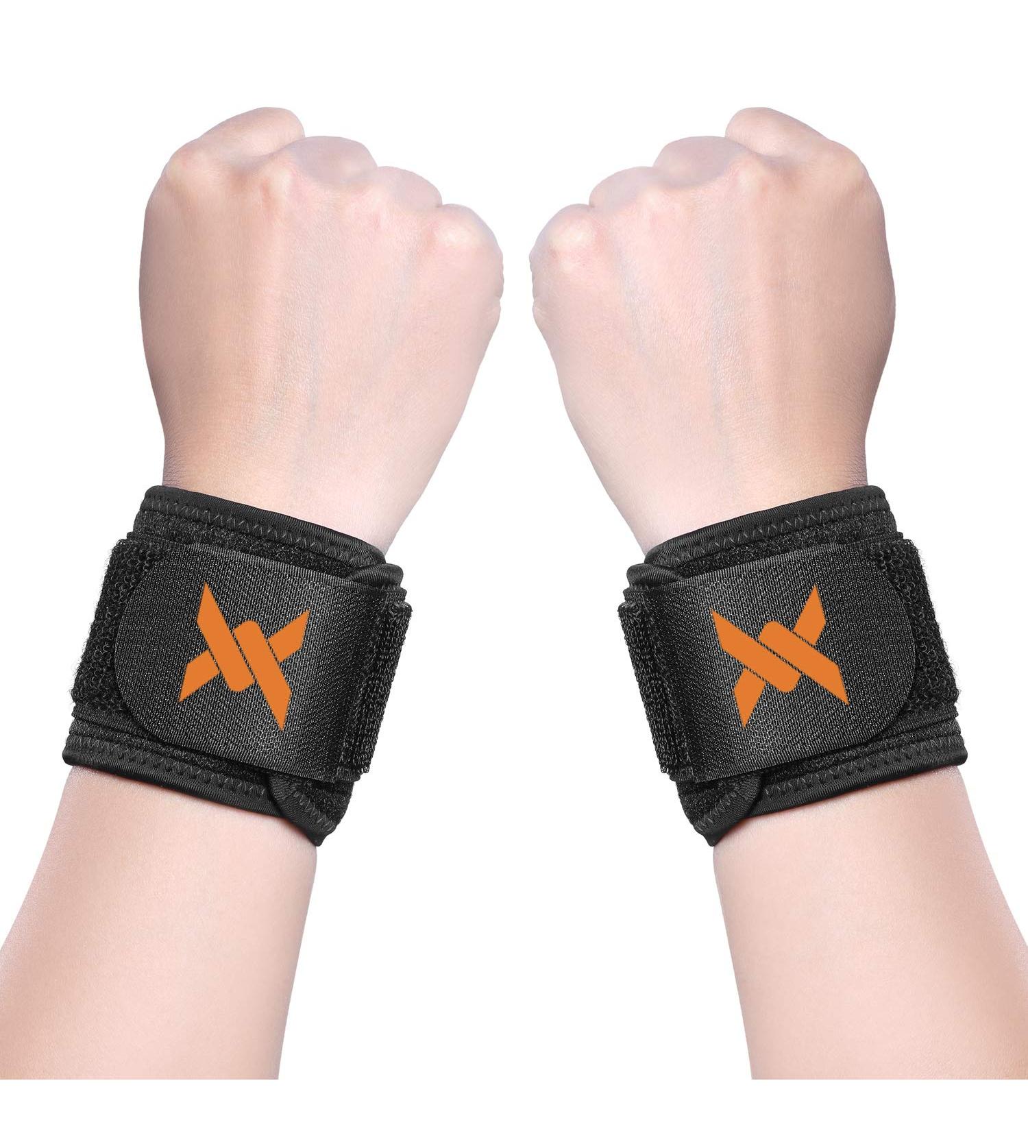 THX4COPPER Compression Wrist Brace - 2 Pack Adjustable Support for Pain Relief & Healing - Ideal for Tendonitis, Arthritis, Carpal Tunnel - Unisex Black - Buy Online on GoSupps.com
