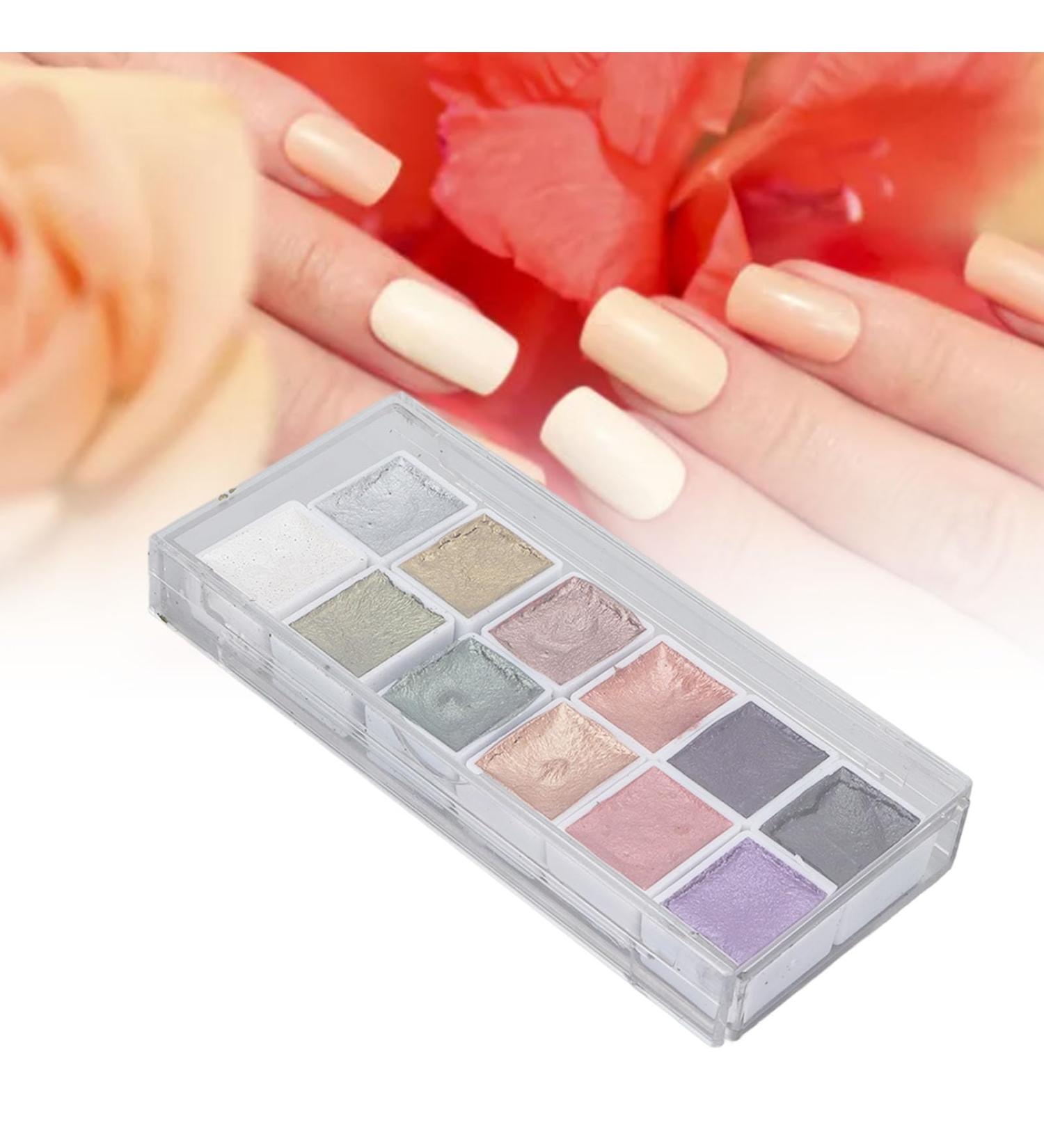 Nail Watercolor Paint - Solid Pearl Glitter for DIY Manicure | Portable Nail Art Pigment for Home Salon | Perfect for Beginners & Young Ladies - Buy Online on GoSupps.com