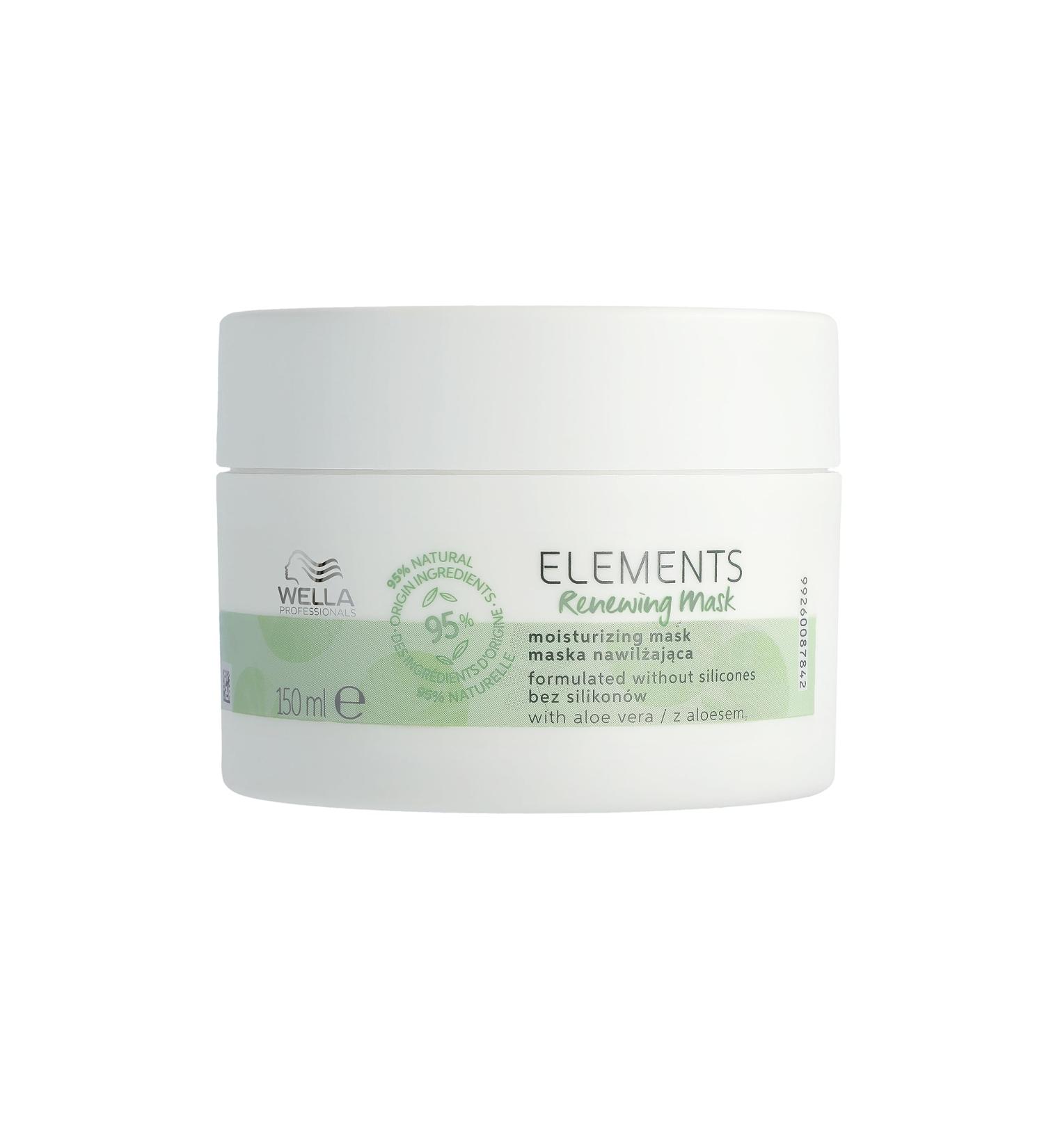 Wella Professionals Elements Renewing Mask - Repairing Hair Mask for Dry & Broken Hair | Antioxidant & Olive Essence for Shine | 150ml International Shipping - Buy Online on GoSupps.com
