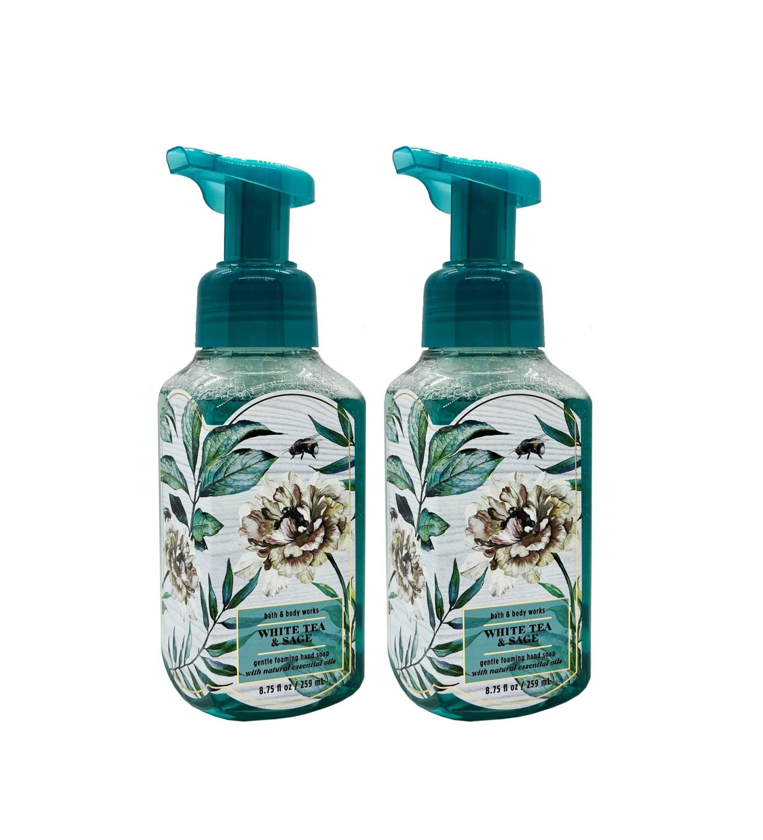 Bath and Body Works White Tea and Sage Hand Soap 2-Pack with Ginseng Extract - 8.75 oz - Buy Online on GoSupps.com
