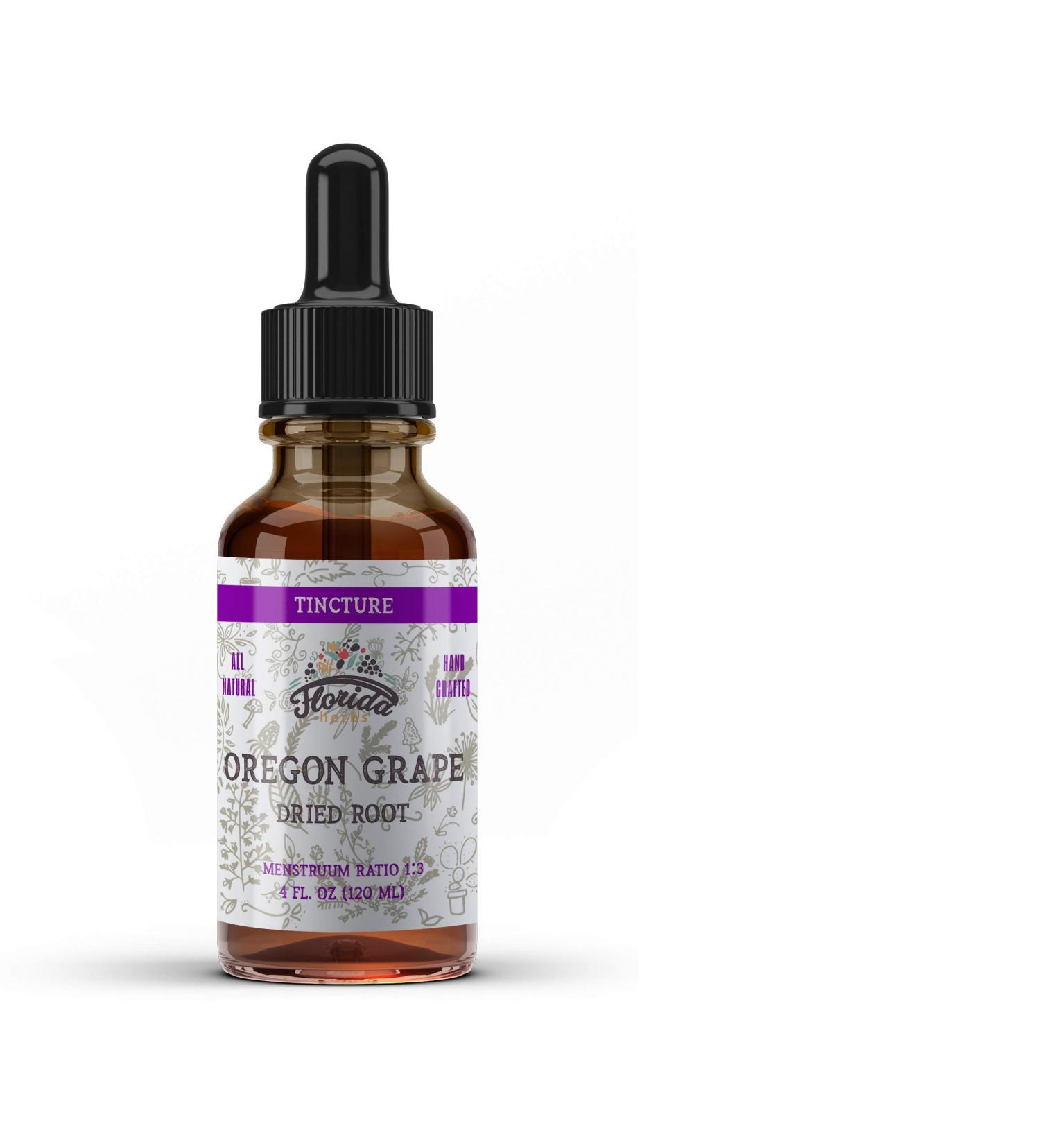 Oregon Grape Tincture Organic Oregon Grape Extract (Mahonia aquifolium) Herb Health Supplement Non-GMO in Cold-Pressed Organic Vegetable Glycerin 4 oz 670 mg