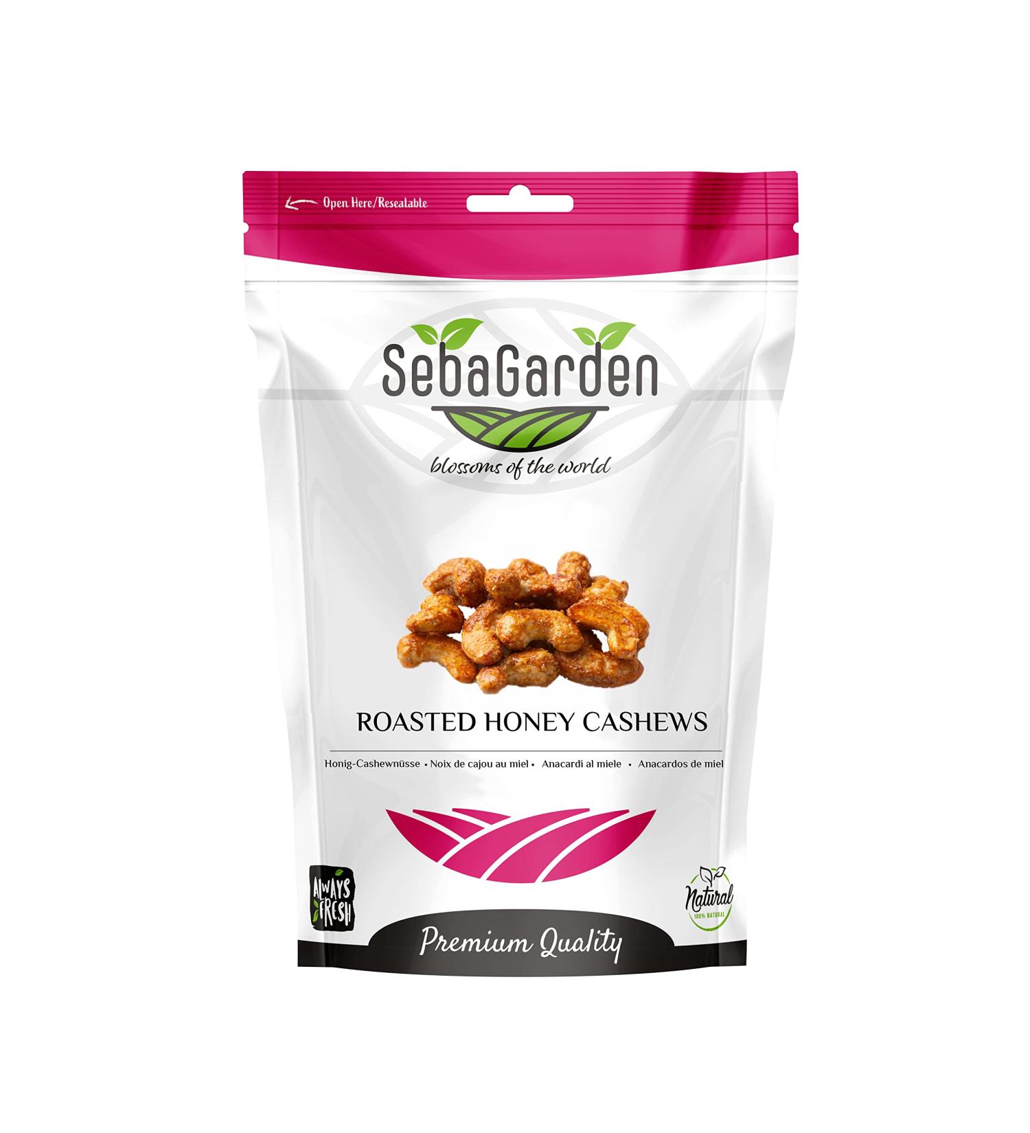 Seba Garden Roasted Honey Cashews 500g - Traditionally roasted Roasters - Buy Online on GoSupps.com