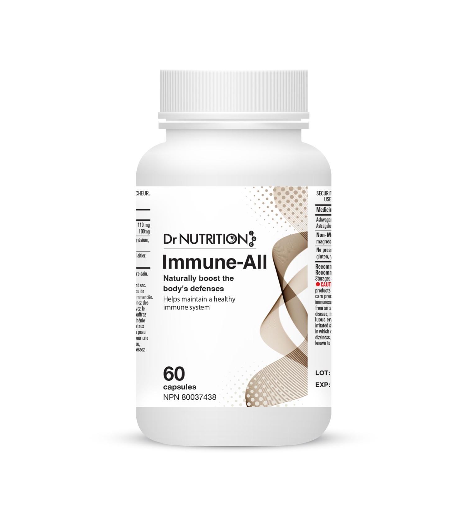 Immunity Support Supplement - Strengthens Body's Natural Immune System - Maintains Defense Against Inflamation Flu and Infection - Increases Energy Levels and Mood - Dr Nutrition 360 - Buy Online on GoSupps.com