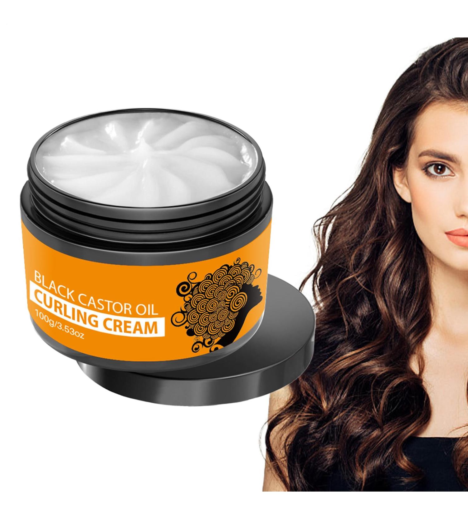  Bsbkoj Black Castor Oil Curl Cream Moisturizing Styling Creams Adorable Enhancer Frizz Control Strong Hold Reduces Breakage and Tangles Enhances Curl Definition for Curly Hair - Buy Online on GoSupps.com