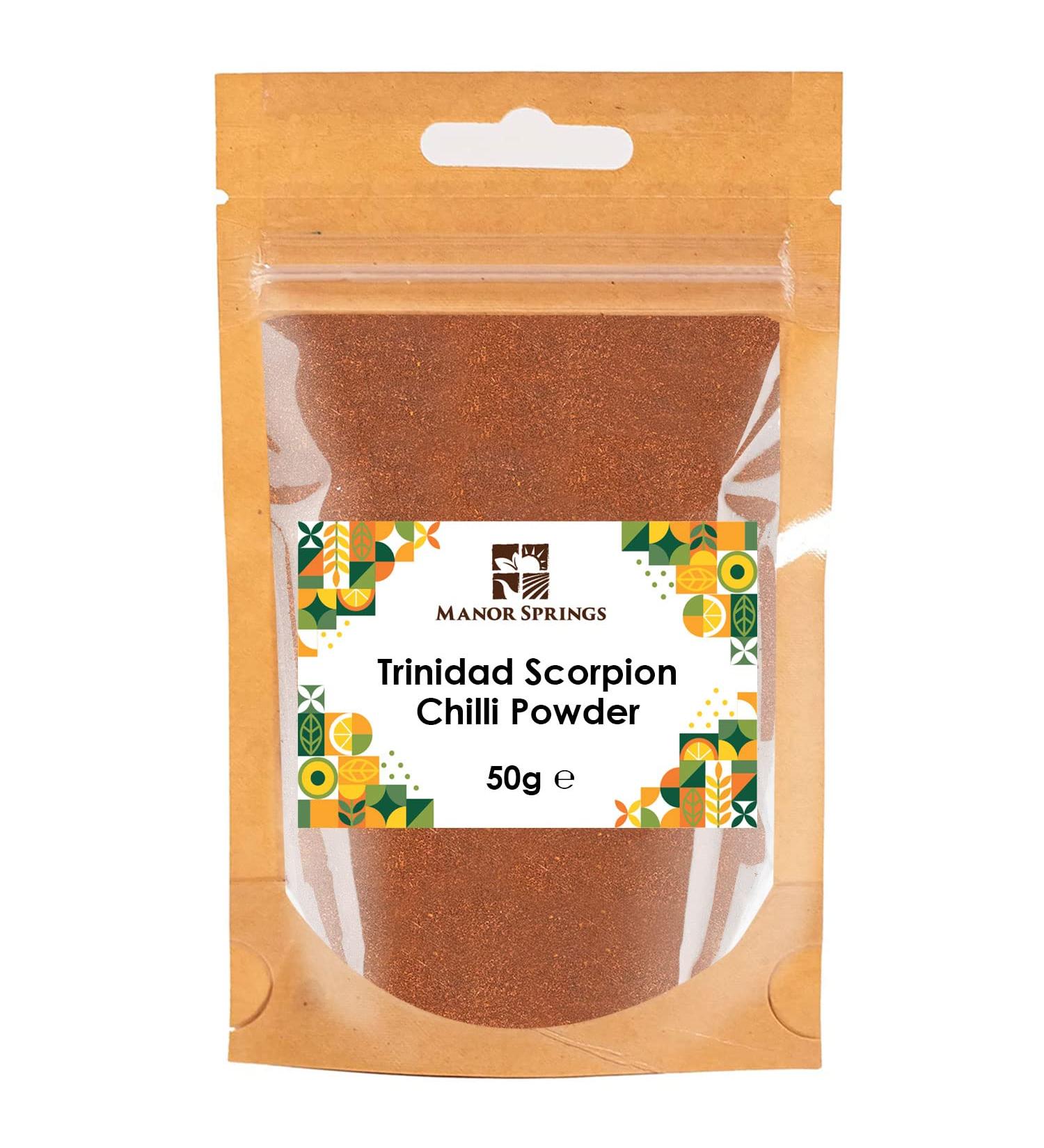 Manor Springs Trinidad Scorpion Chilli Powder 50g - Intensely Spicy and Flavorful - Buy Online on GoSupps.com