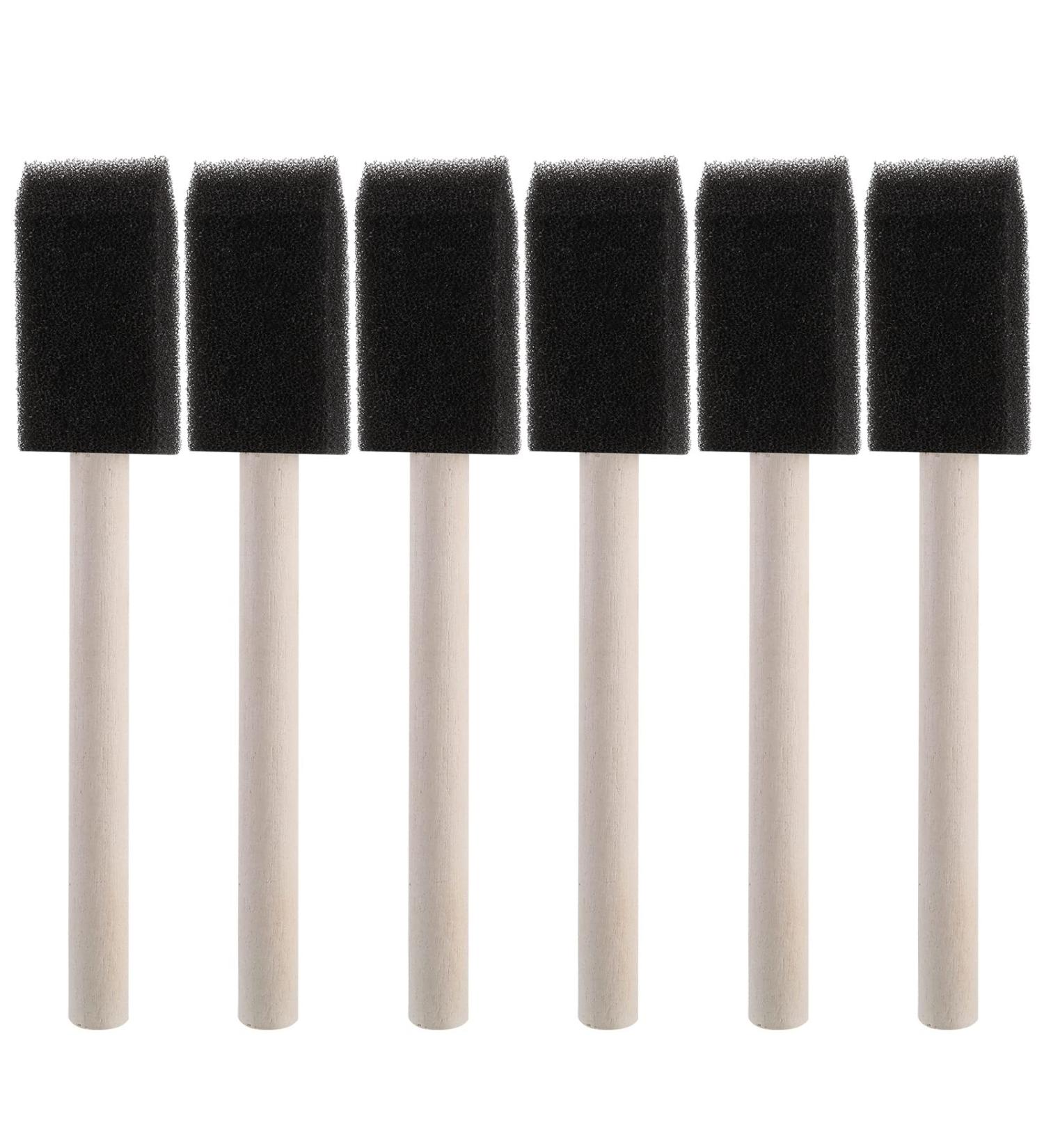 WLLHYF 6 PCS Foam Paint Brush Set - Durable Sponge Brushes for Crafts & Paints - Wooden Handles - Ideal for Smooth Surfaces & Stain Removal - Buy Online on GoSupps.com