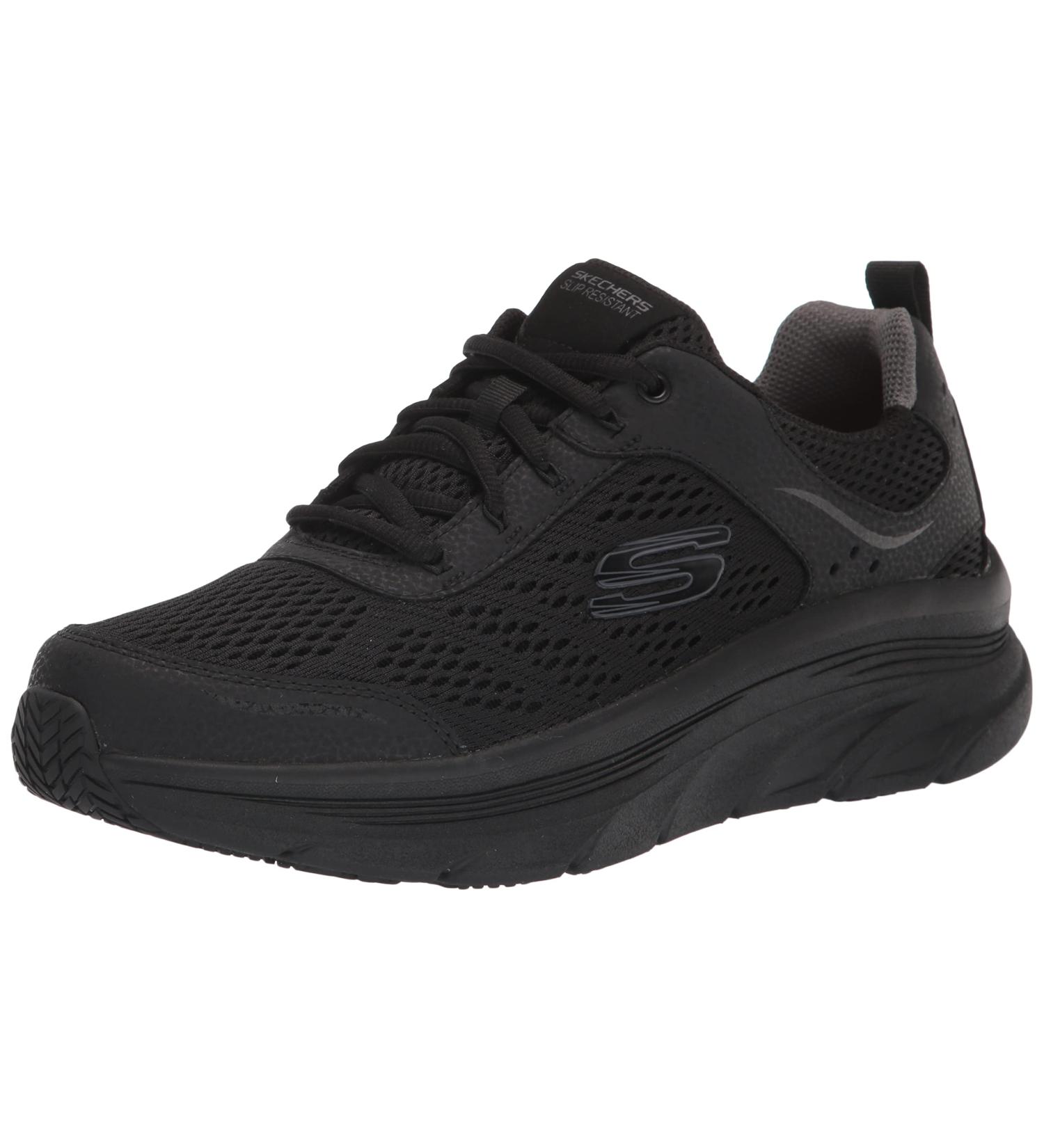 Skechers Men's Oswah Food Service Shoe 12 Wide Black - Slip-Resistant, Comfortable Footwear - Buy Online on GoSupps.com