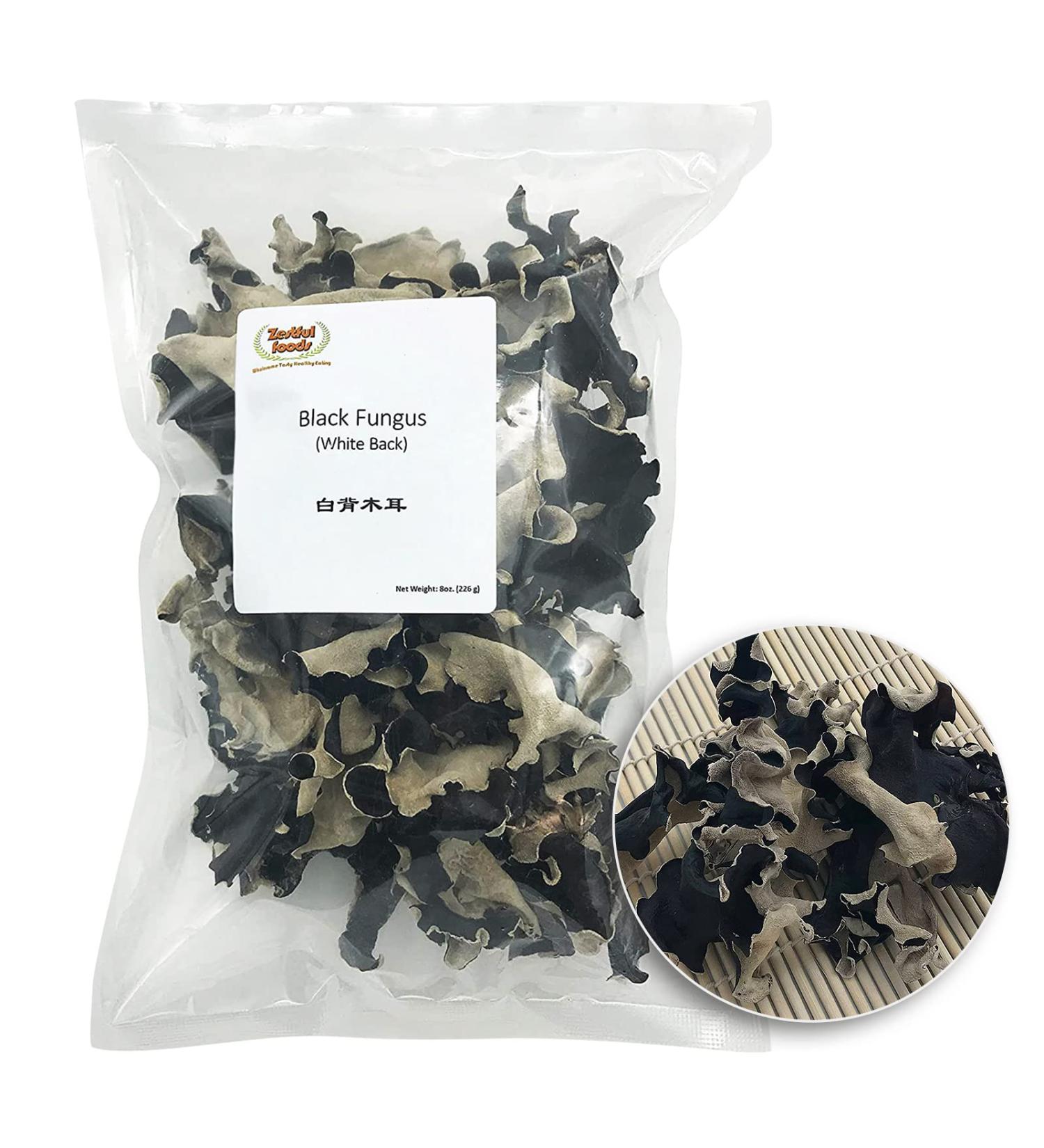 Buy Zestful Foods Dried Black Fungus (Wood Ear Mushrooms) - 8 Oz Non-GMO Vegan Gluten-Free | Perfect for Soups & Stir-Fries - International Shipping Available - Buy Online on GoSupps.com