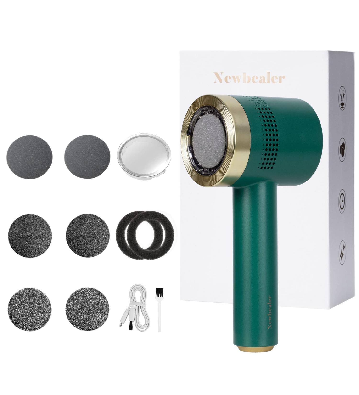 Newbealer Electric Callus Remover & Foot File Kit | Rechargeable, Portable & Powerful | 2-Speed Automatic Vacuum | 6 Grinder Heads Included | Pro Pedi Feet Care - Buy Online on GoSupps.com