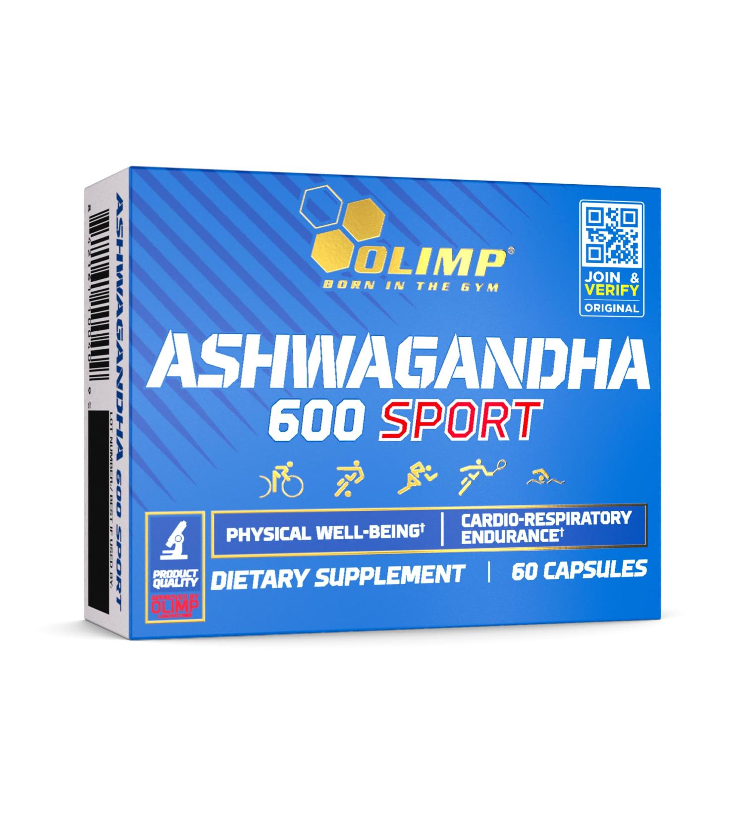 OLIMP Ashwagandha KSM-66 60 Vegan Capsules - Organic Ashwagandha Capsules for Stress Relief Energy & Focus Adaptogen Supplement - 5% Withanolides - Buy Online on GoSupps.com