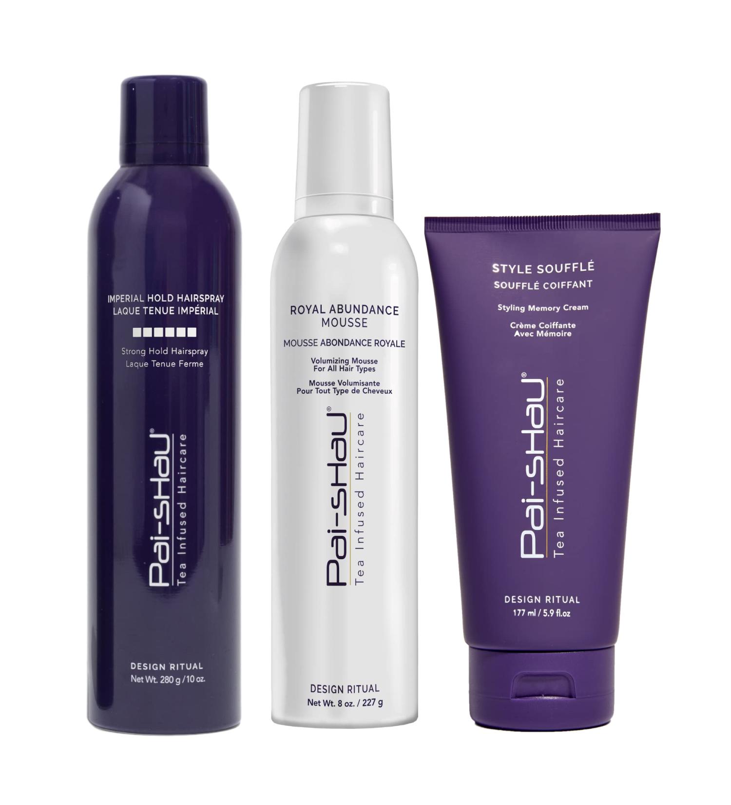 Pai-Shau Royal Abundance Mousse & Imperial Hold Hairspray | Shop Style Souffle for Luxurious Hair Care - International Shipping Available - Buy Online on GoSupps.com