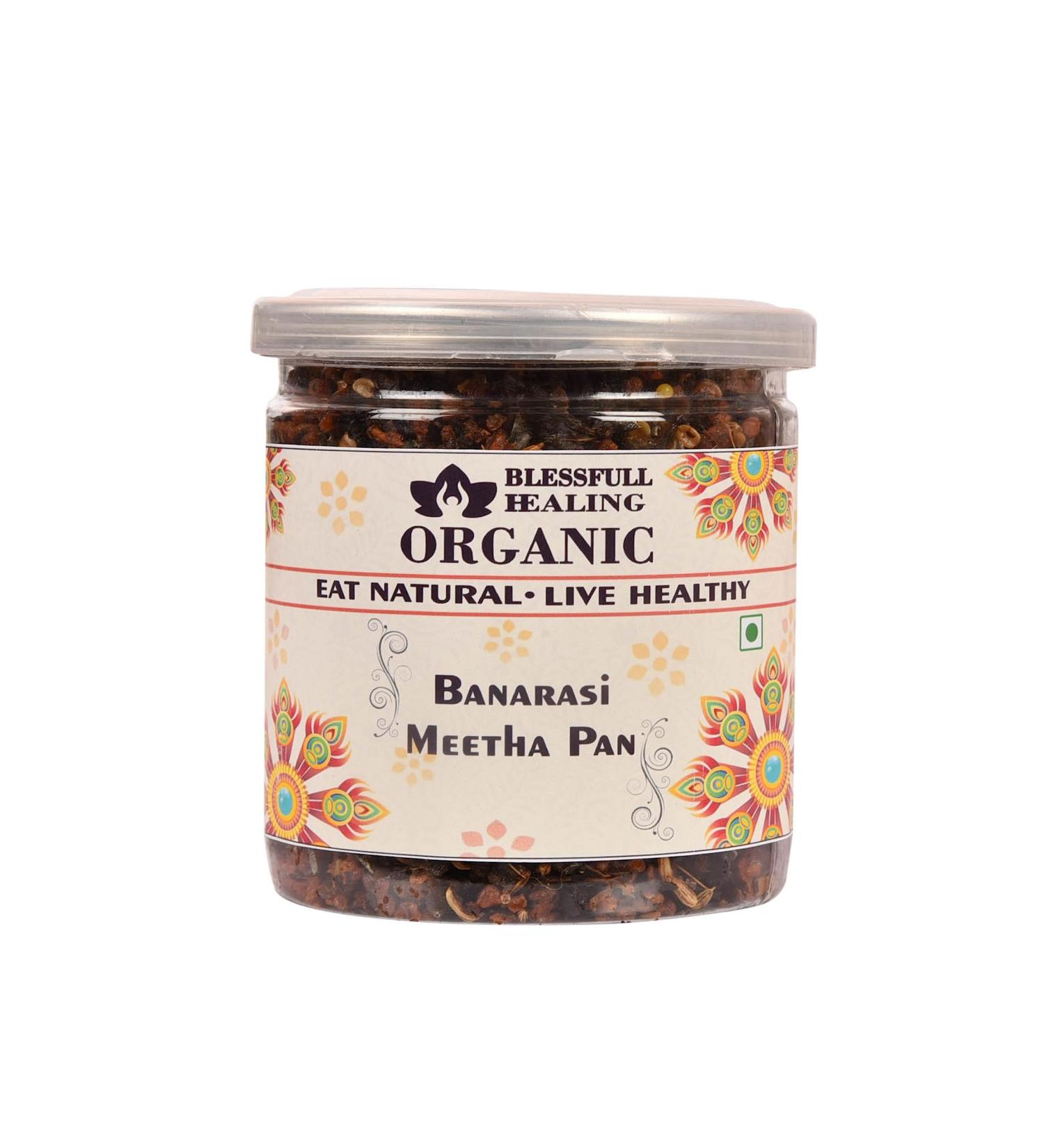 Blessfull Healing Organic Banarasi Meetha Paan 300 Gram Airtight Container (Packing May Vary)